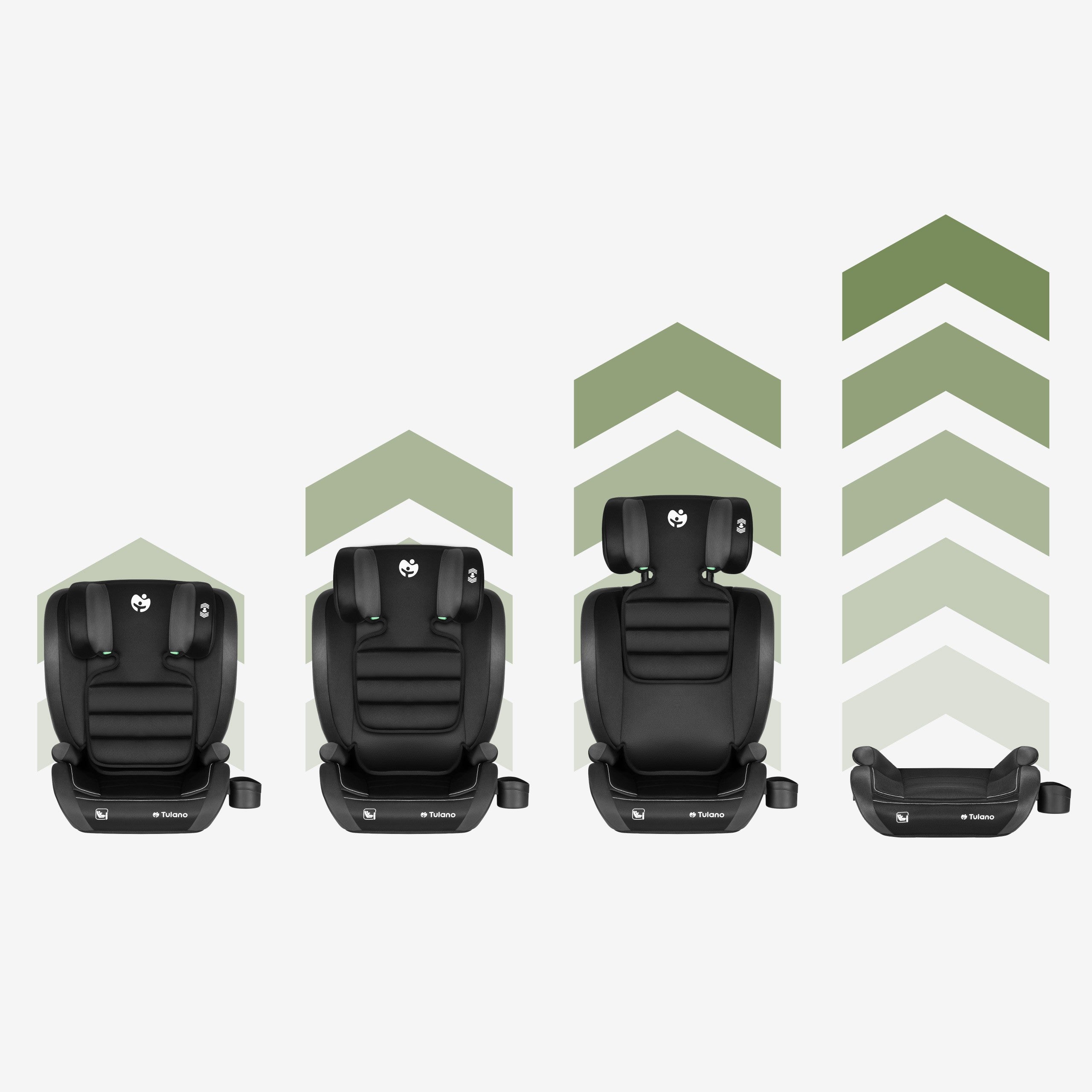 Seggiolino auto Tulano Joy 25 Nero-Grigio 100-150 cm I-size