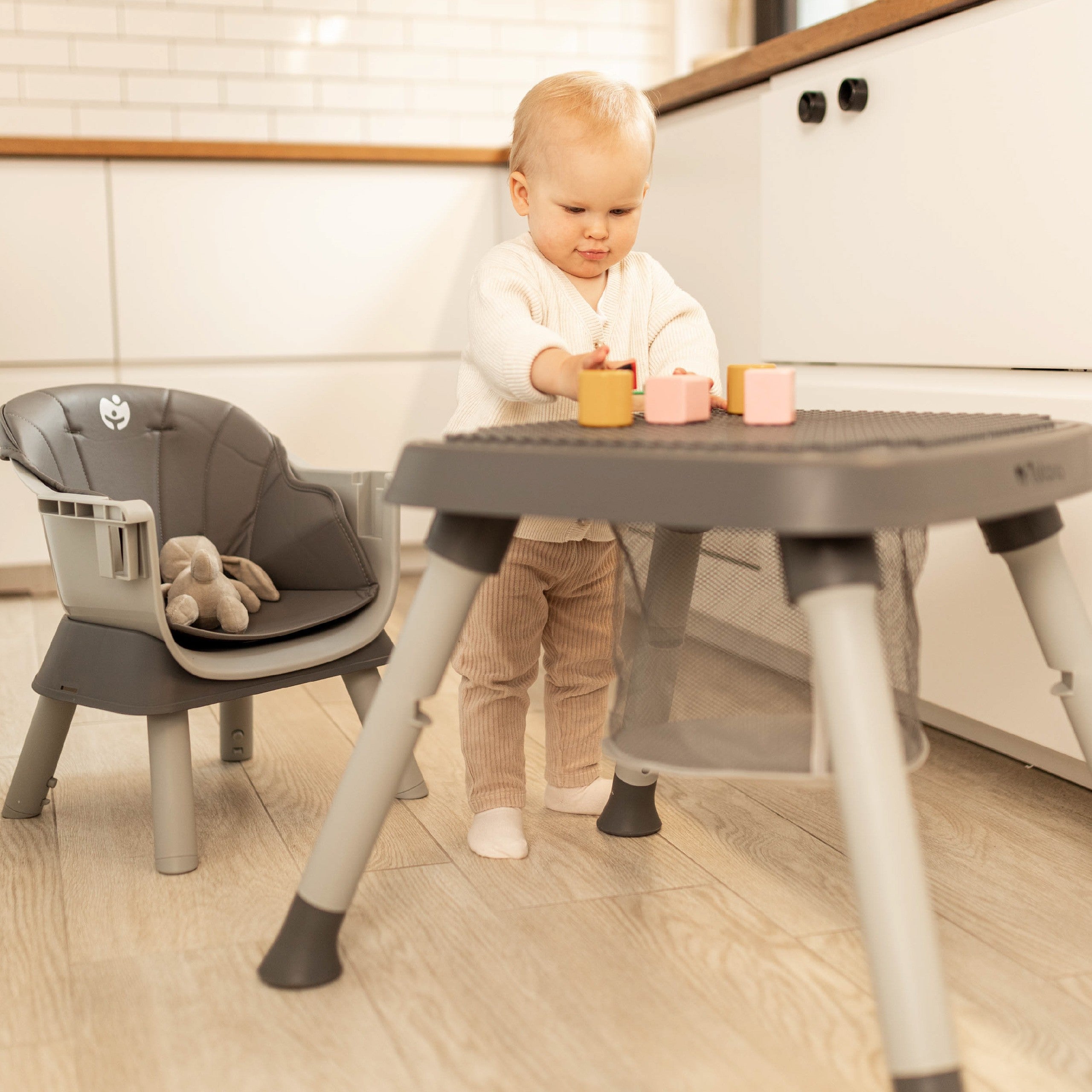 Seggiolone in plastica 9 in 1 Tulano Morsel 50 Grey