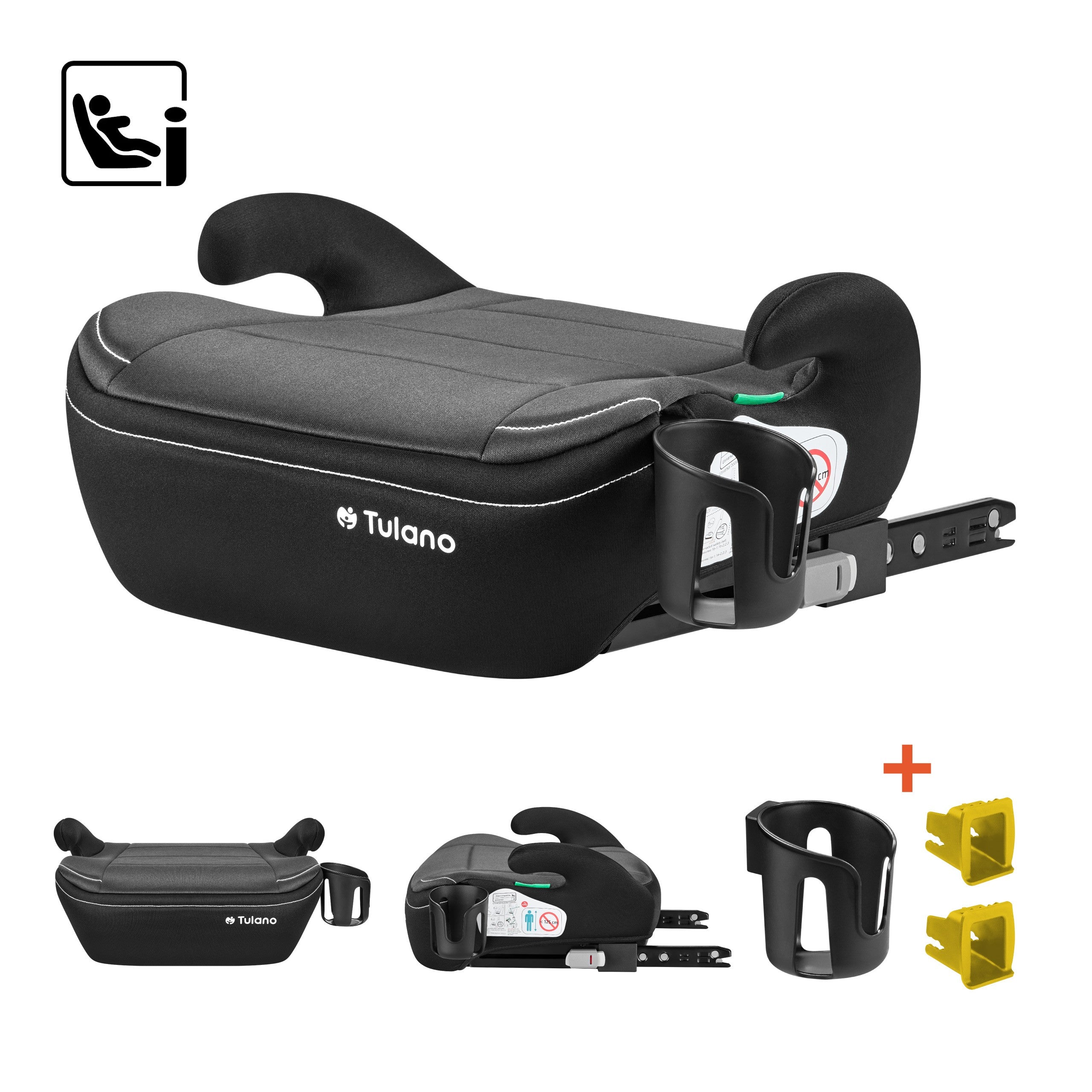Seggiolino auto con base Tulano Cabby 30 Grey 125-150 cm I-Size