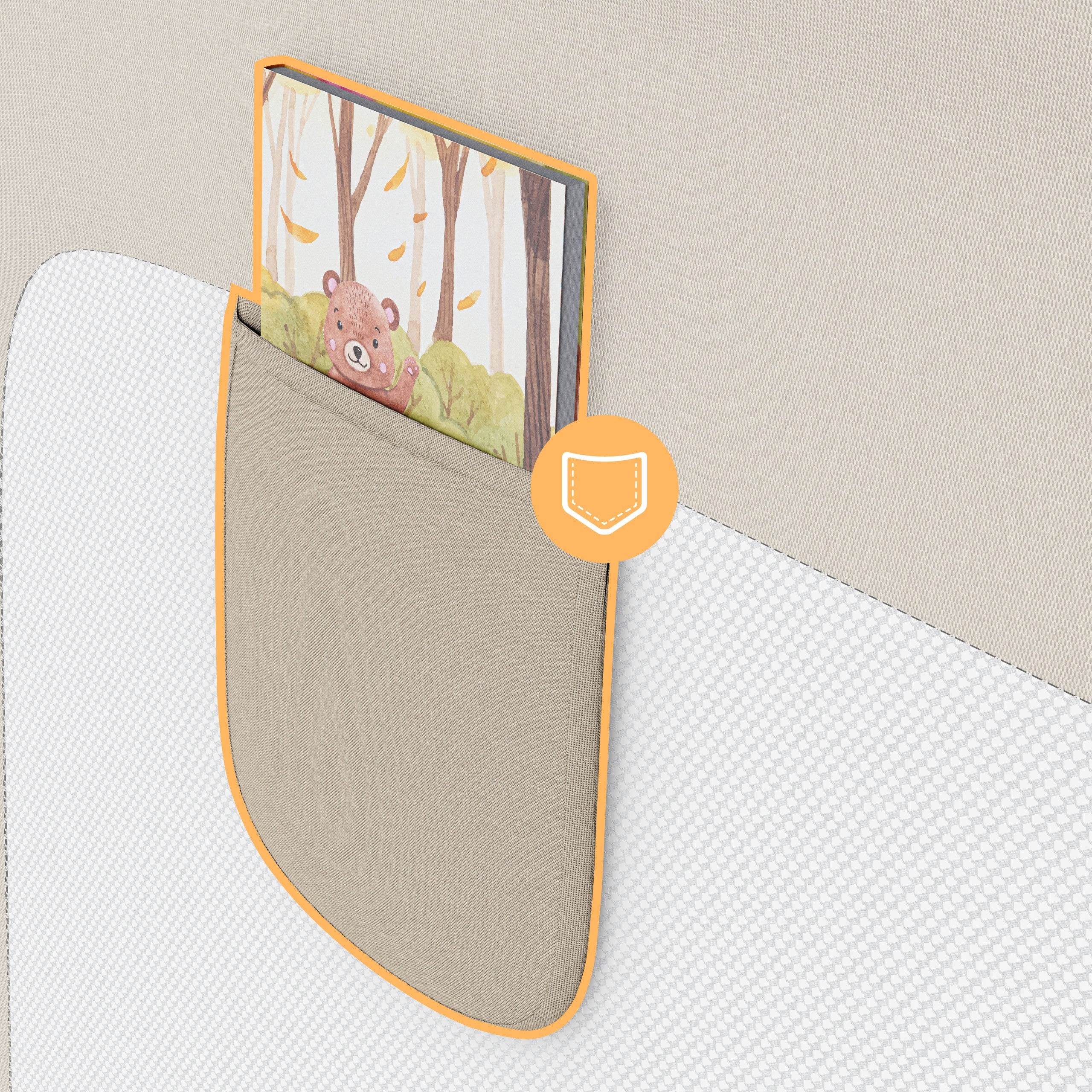 Spondina di sicurezza per letto da 200 cm Tulano Cover 40 Beige