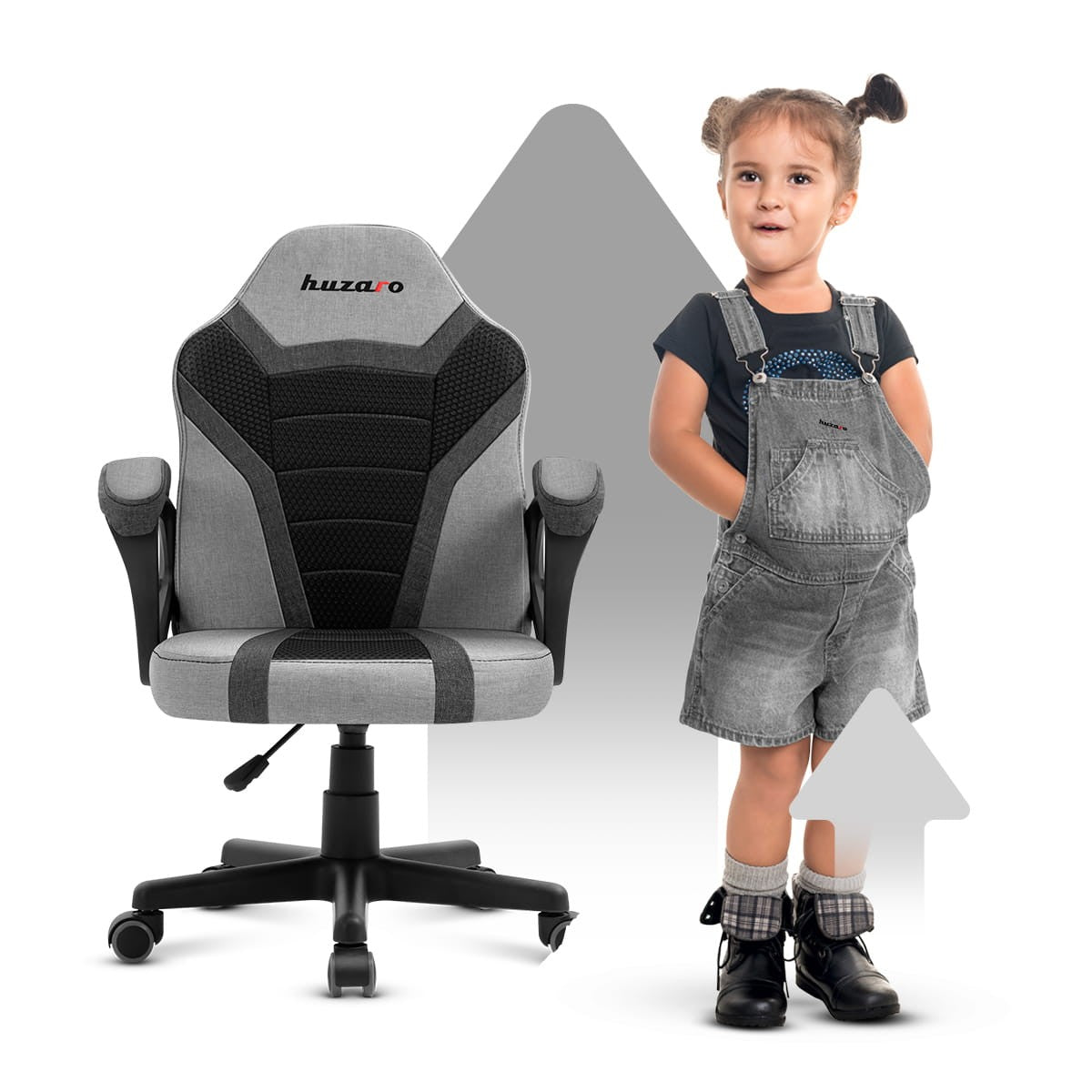OUTLET Poltrona da gaming per bambini HUZARO RANGER 1.0 Grey Mesh