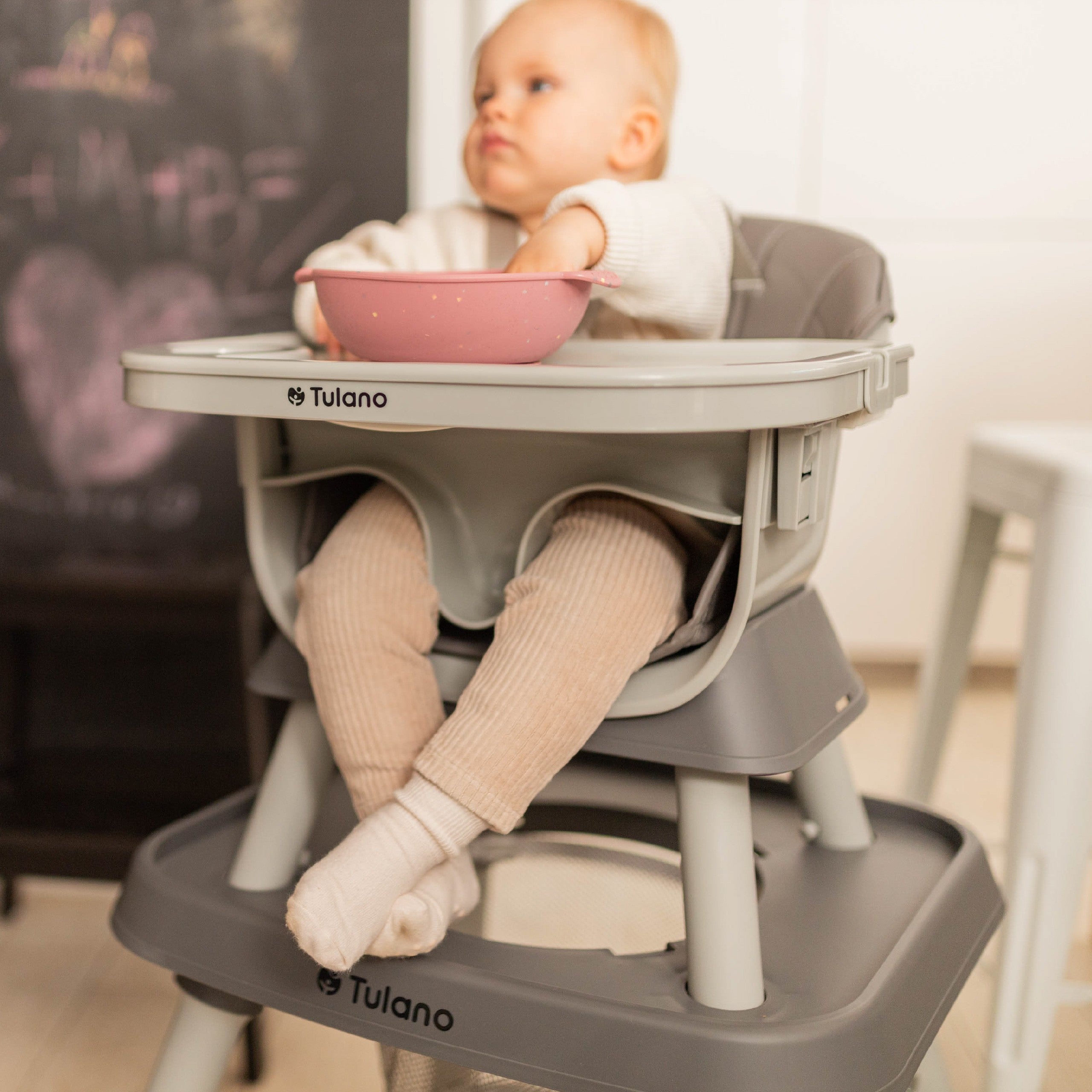 Seggiolone in plastica 9 in 1 Tulano Morsel 50 Grey