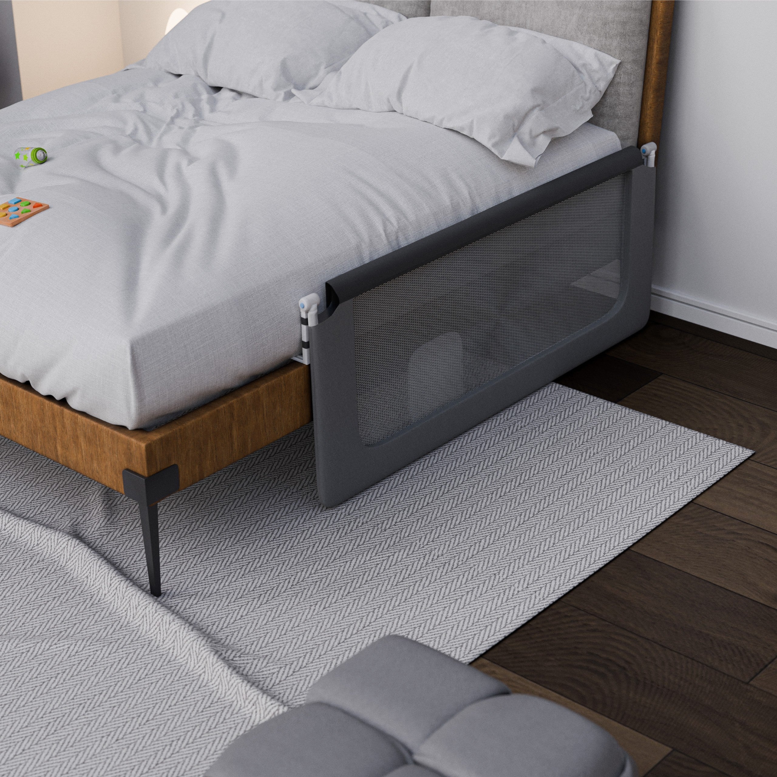 Spondina di sicurezza per letto da 150 cm Tulano Cover 25 Grey