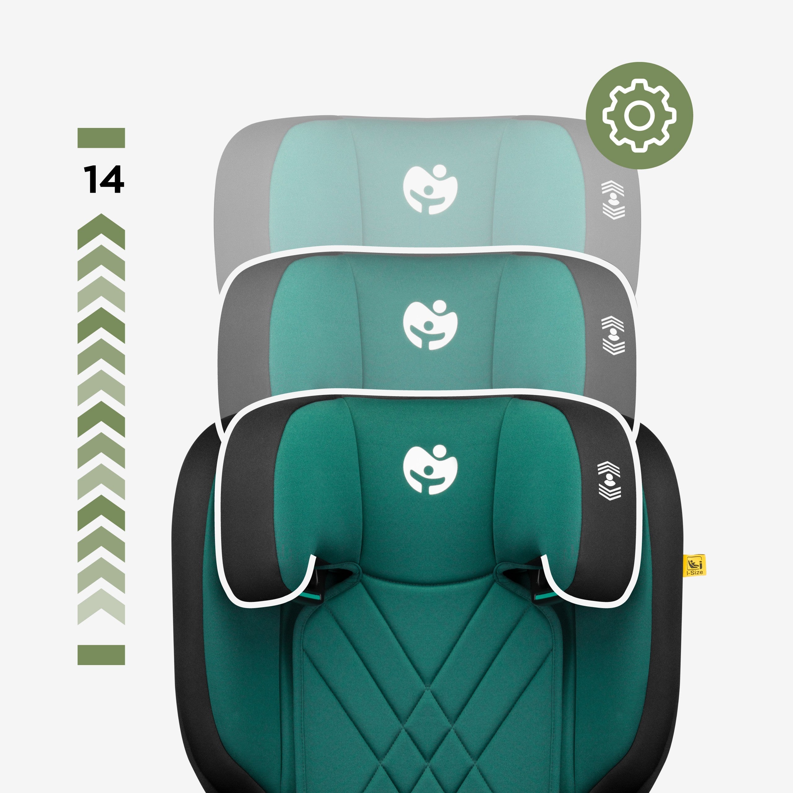 Seggiolino auto per bambini 2 in 1 100-150 cm Joy 45 Green I-Size
