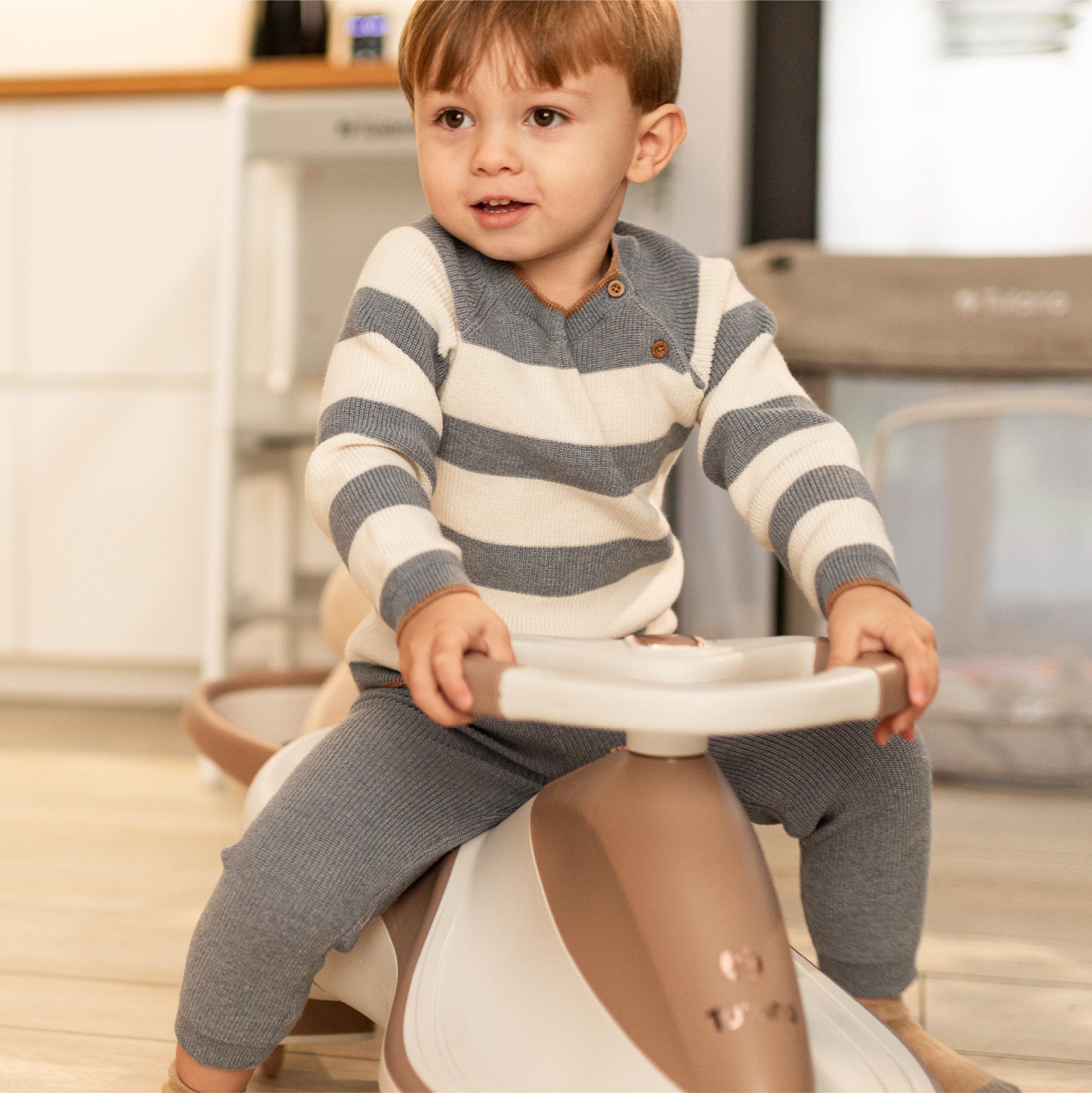 Carretto a gravità per bambini con luci LED Tulano Focus 55 Grey
