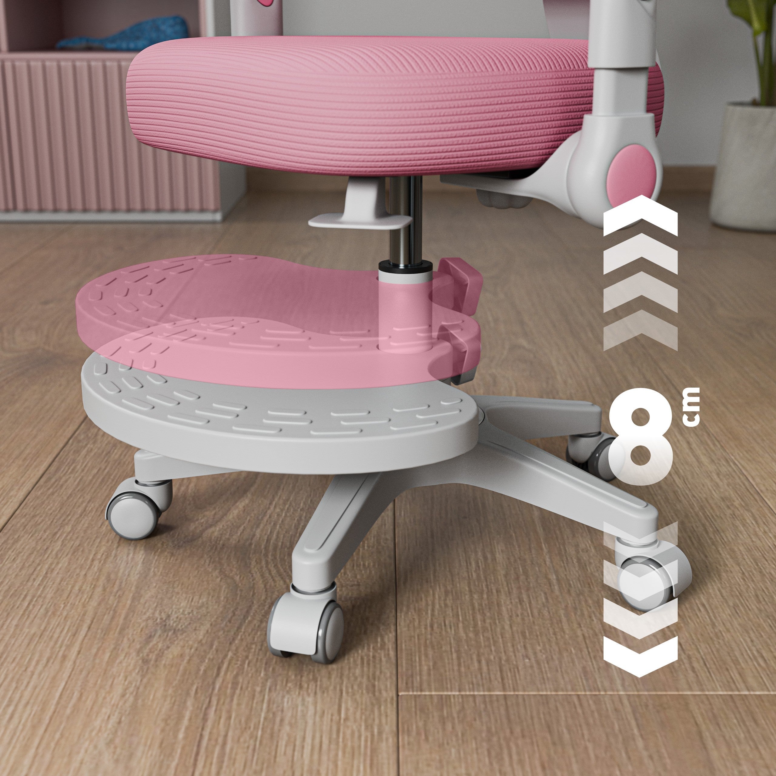 Poltrona regolabile per bambini Mark Adler Junior 5.0 Pink