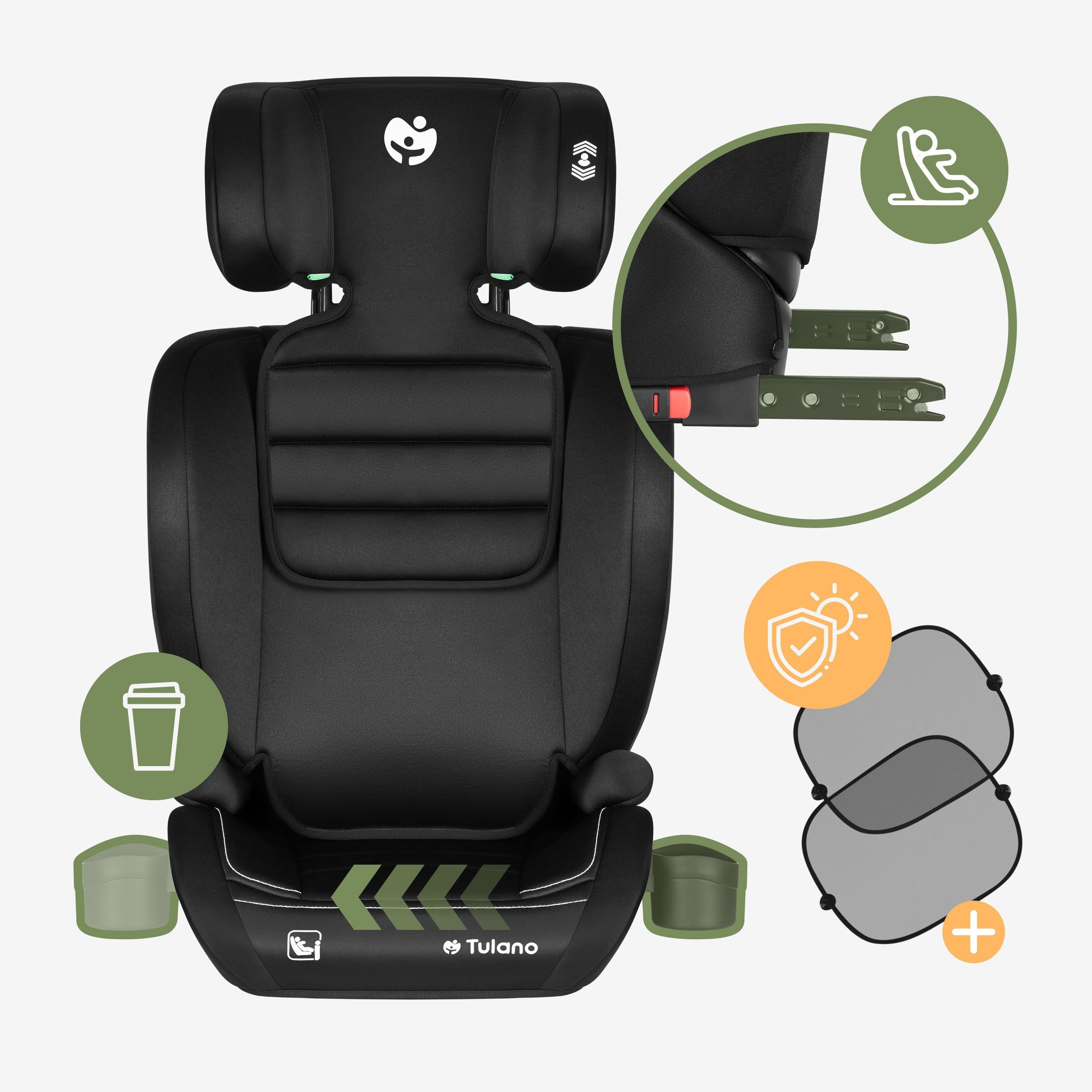 OUTLET Seggiolino auto Tulano Joy 25 Black 100-150 cm I-size