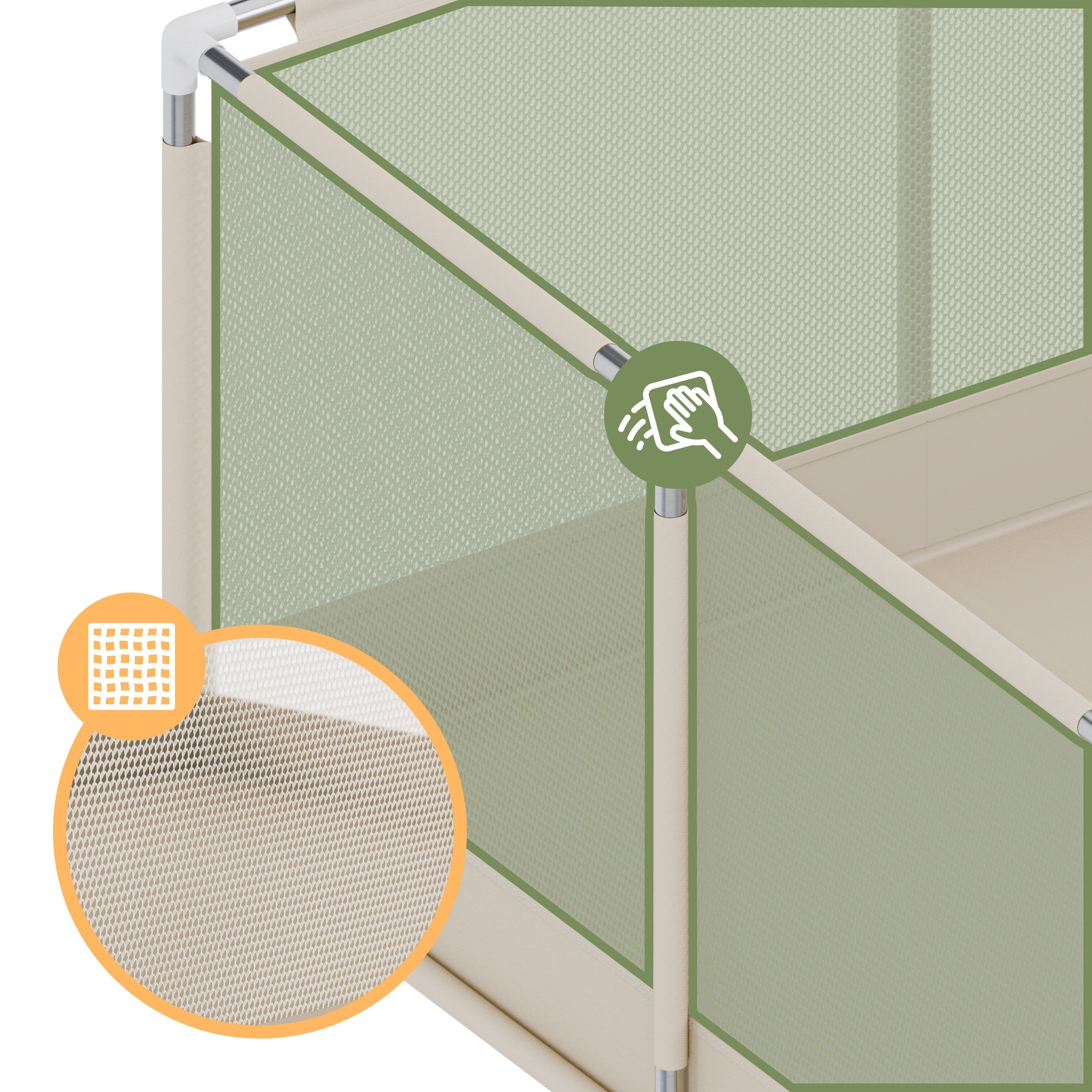 Box per bambini Tulano Cozy 20 Beige - 130 cm
