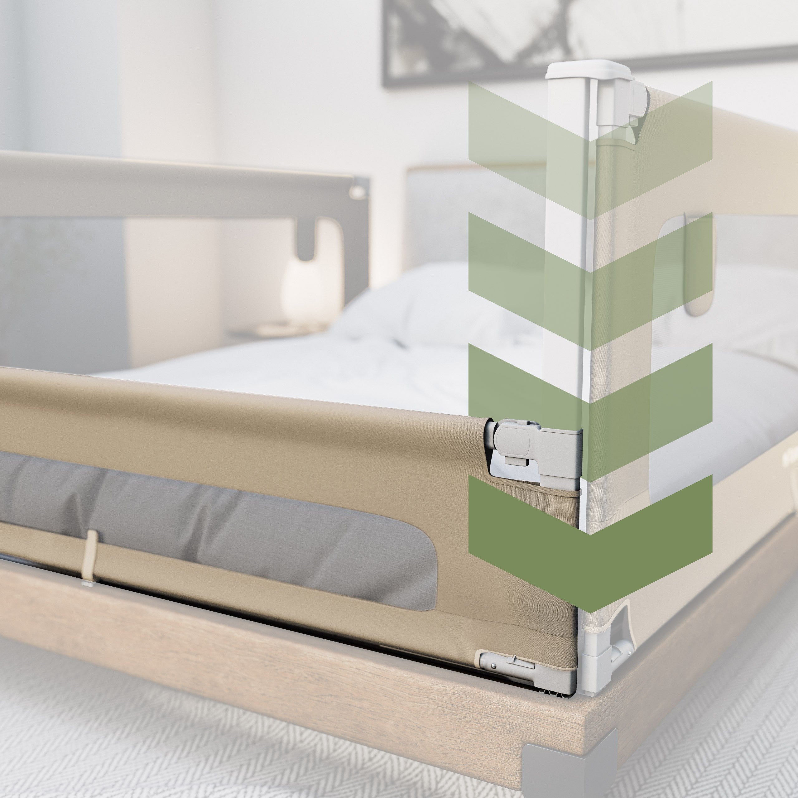 Spondina di sicurezza per letto da 180 cm Tulano Cover 48 Beige