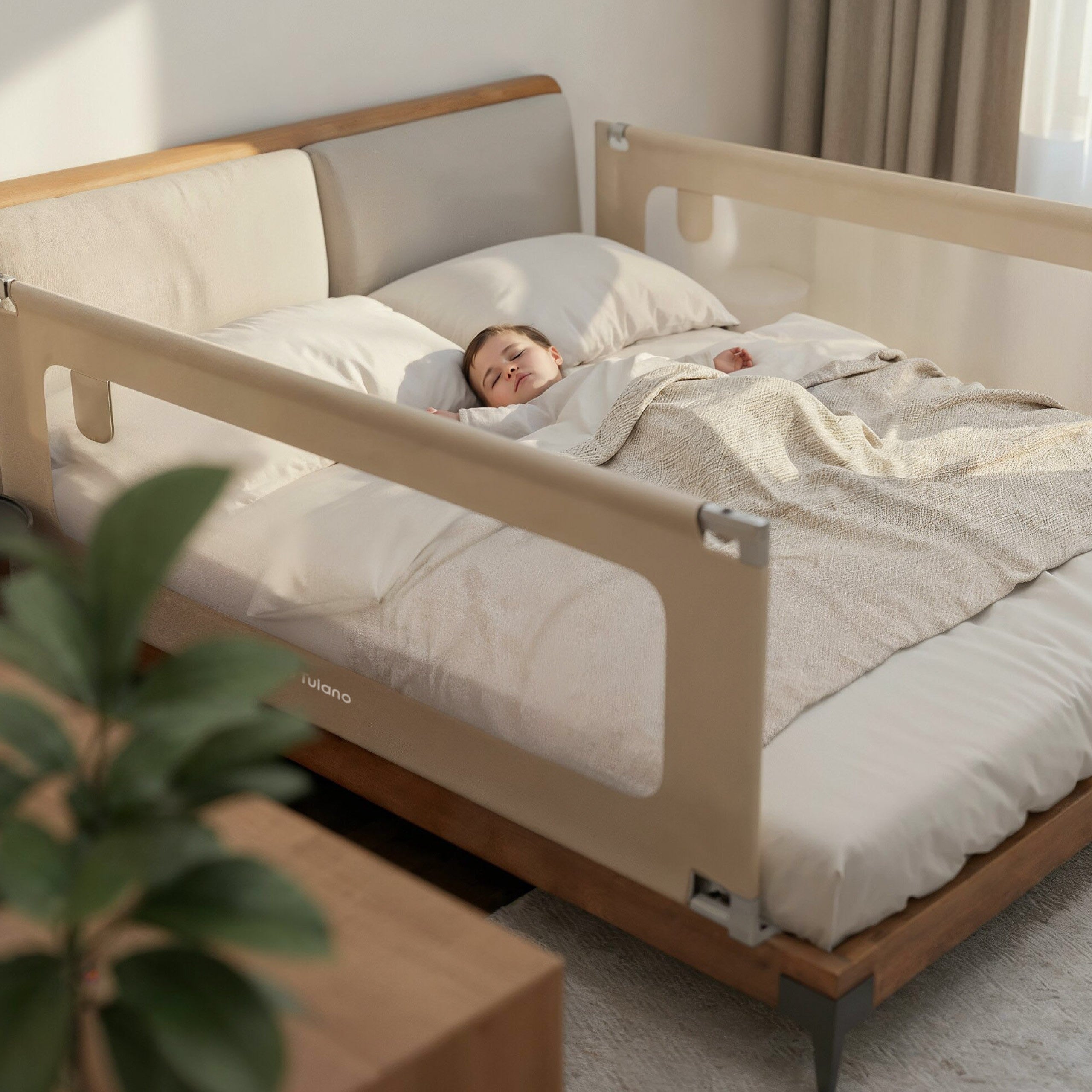 Spondina di sicurezza per letto da 140 cm Tulano Cover 44 Beige