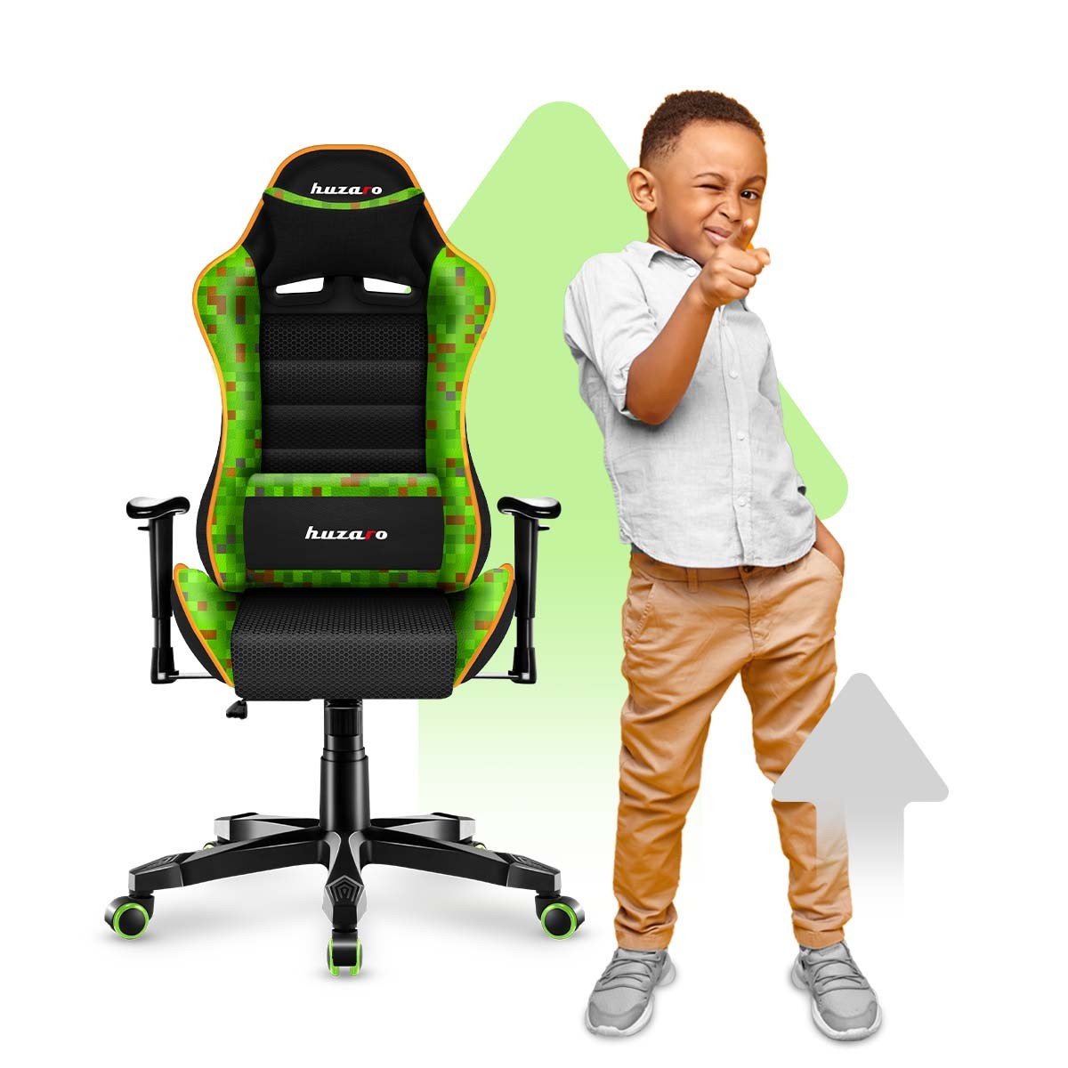 Poltrona da gaming per bambini HUZARO RANGER 6.0 Pixel Mesh