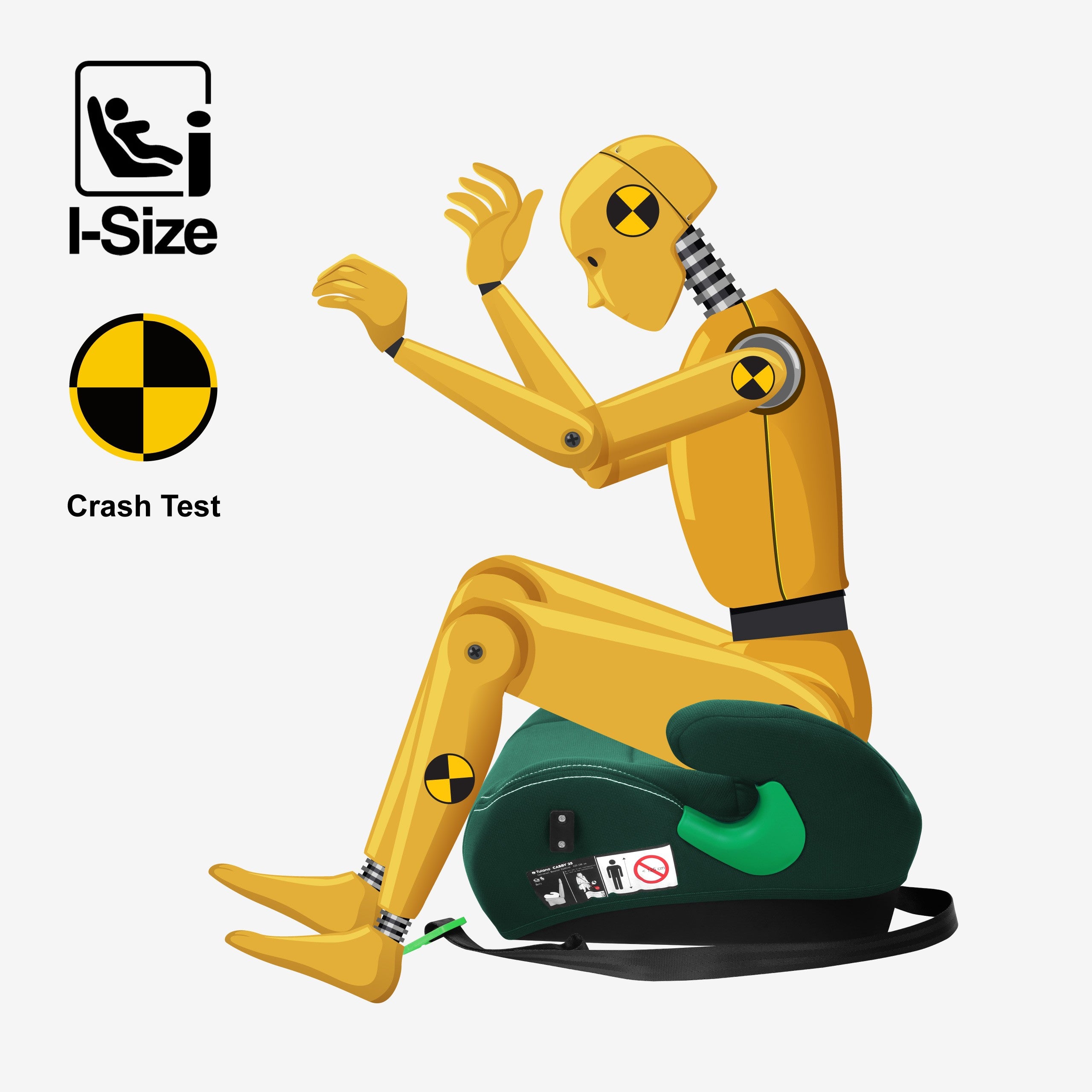 Seggiolino auto con base Tulano Cabby 25 Green 125-150 cm I-Size