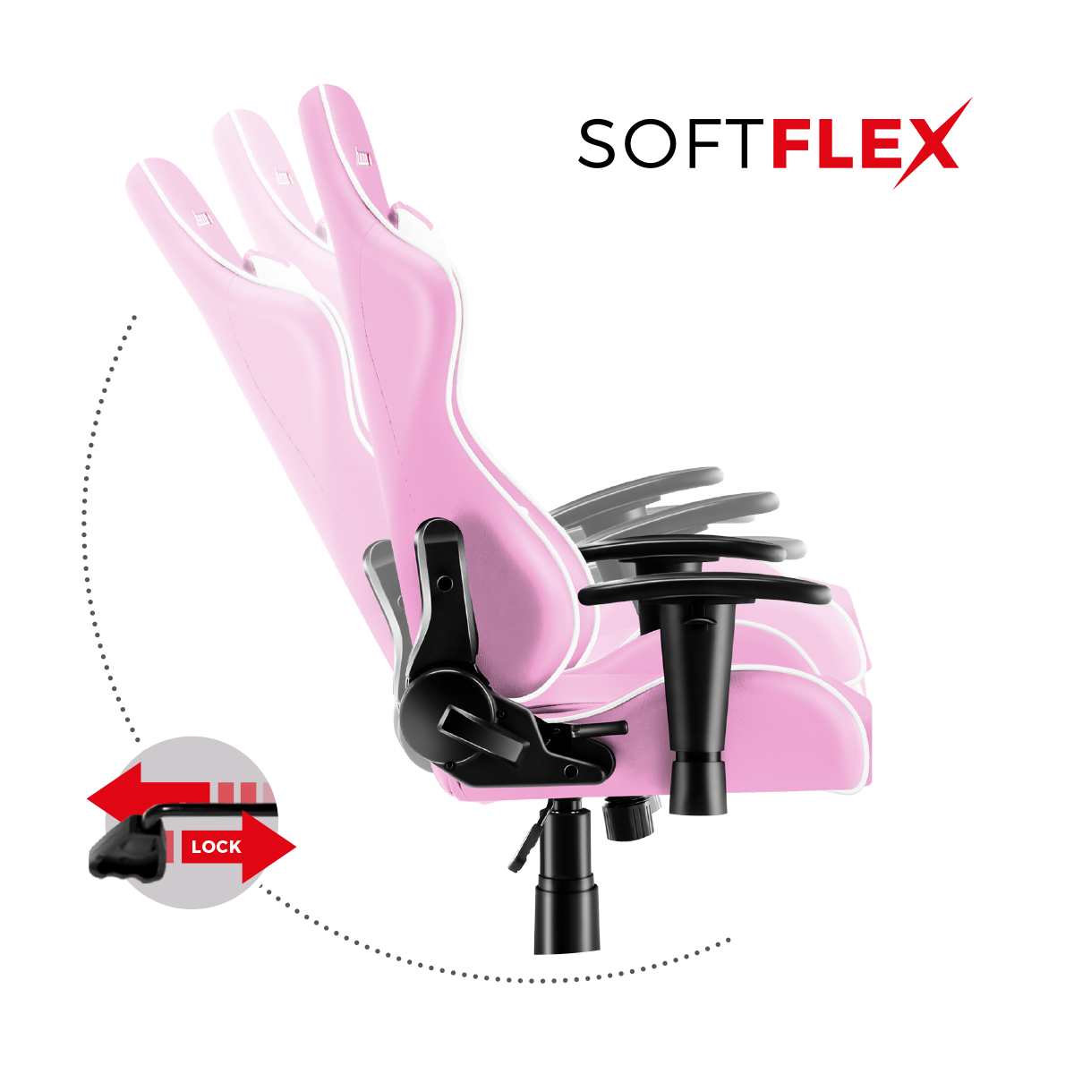 OUTLET Poltrona da gaming per bambini HUZARO RANGER 6.0 Rosa