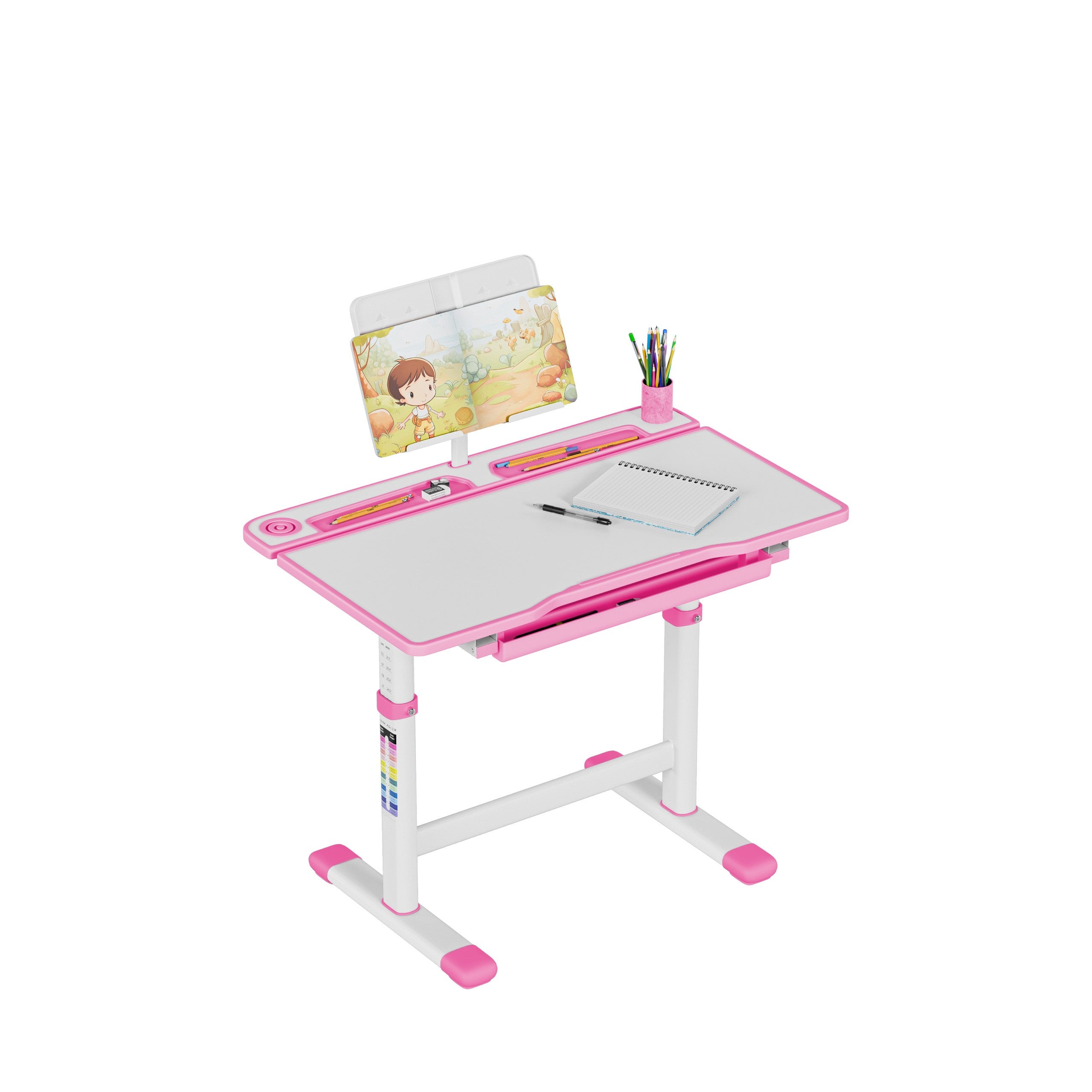 Scrivania ergonomica per bambini Mark Adler Study 3.0 Pink 66 cm