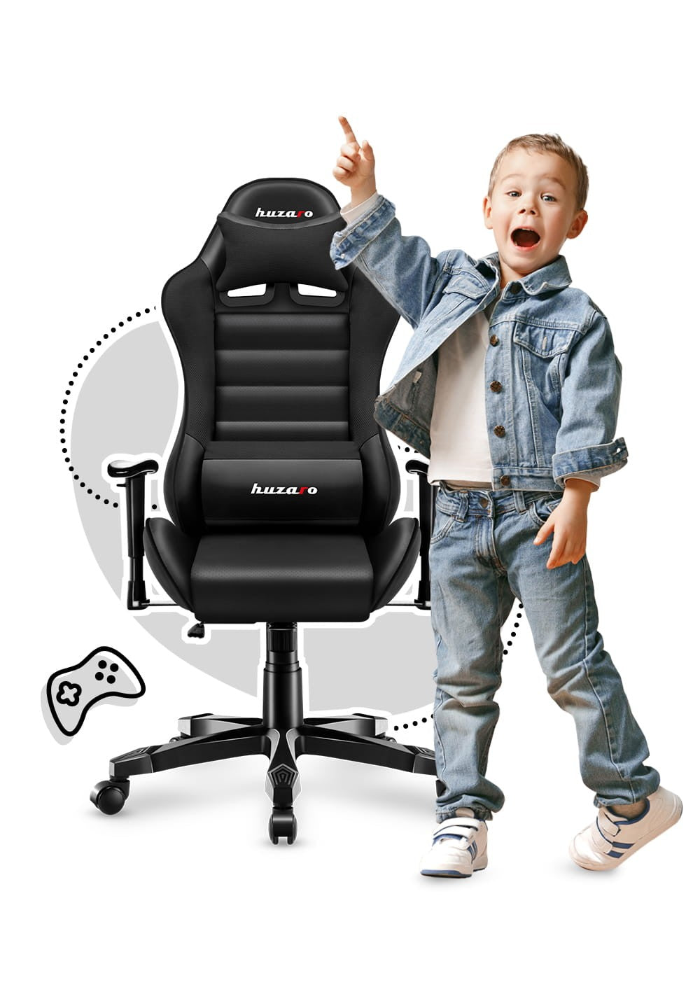 Poltrona da gaming per bambini HUZARO RANGER 6.0 Black