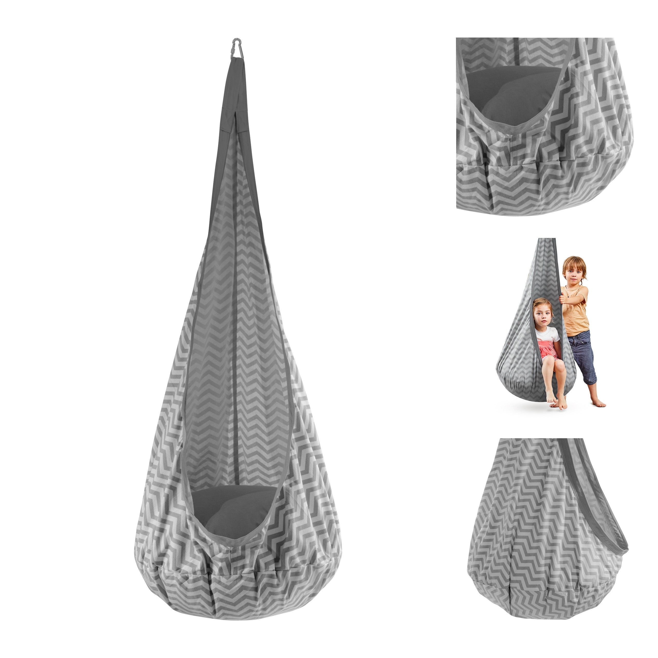 Altalena a bozzolo per bambini Tulano Doppo 20 Grey