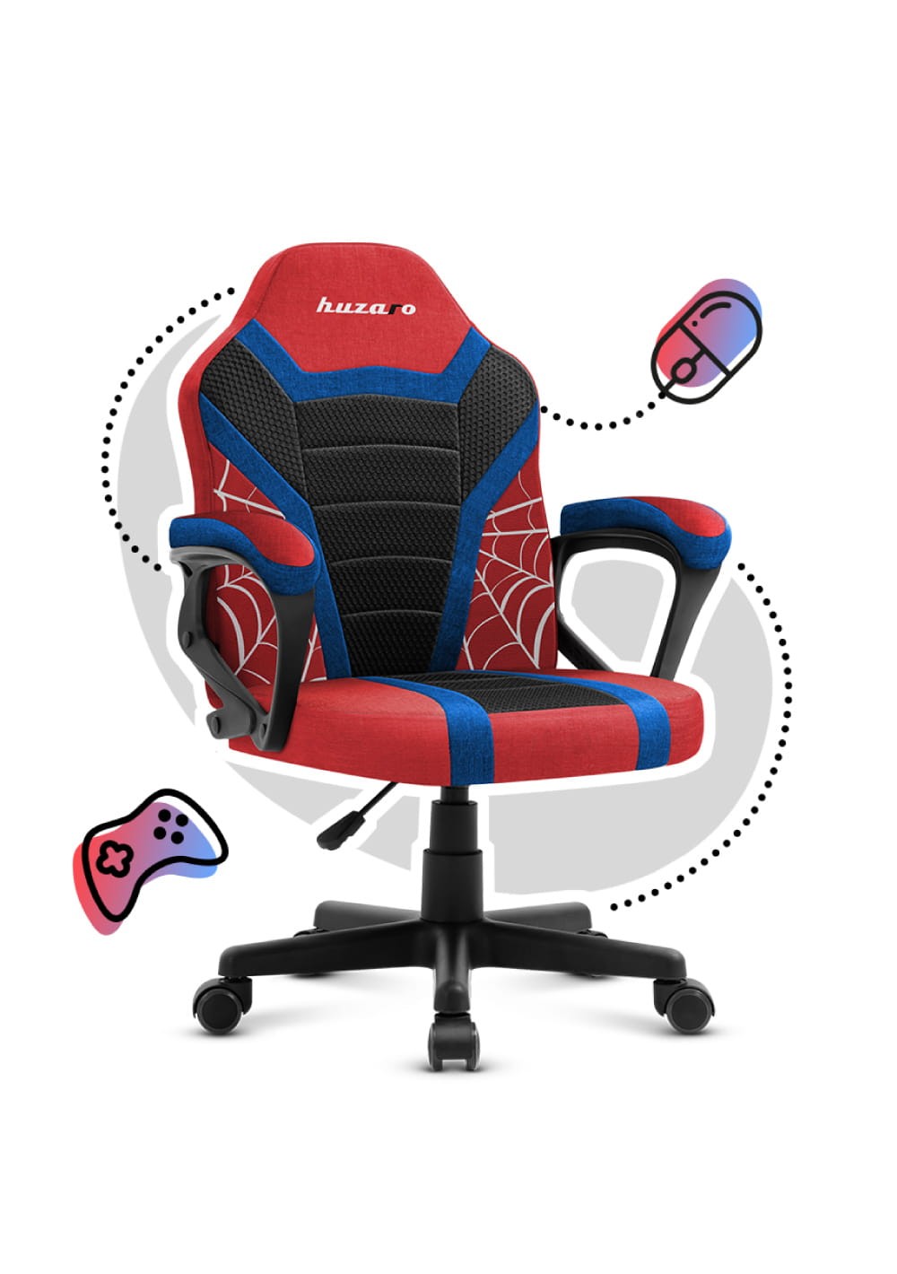 OUTLET Poltrona da gaming per bambini Huzaro Ranger 1.0 Spider Mesh