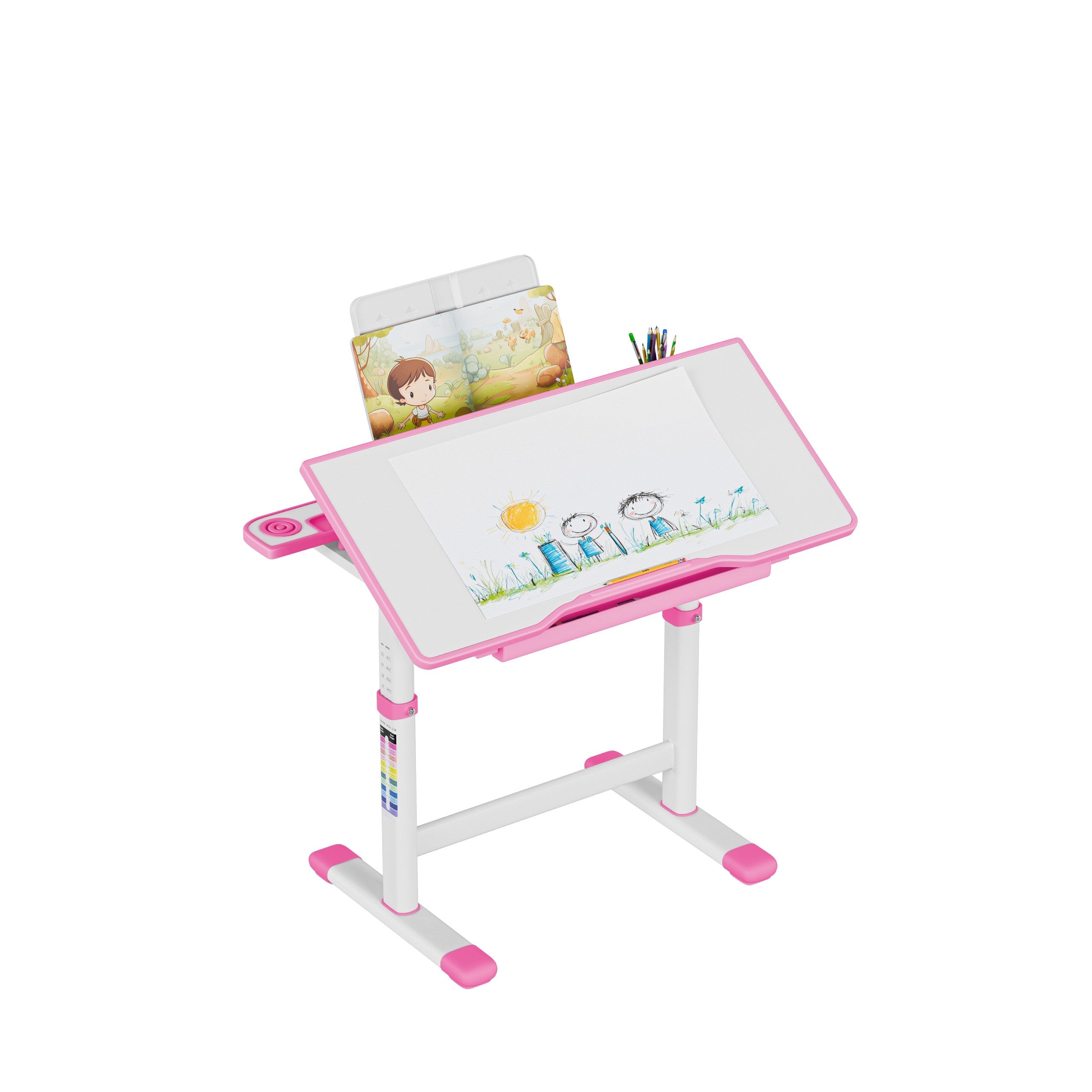 Scrivania ergonomica per bambini Mark Adler Study 3.0 Pink 66 cm