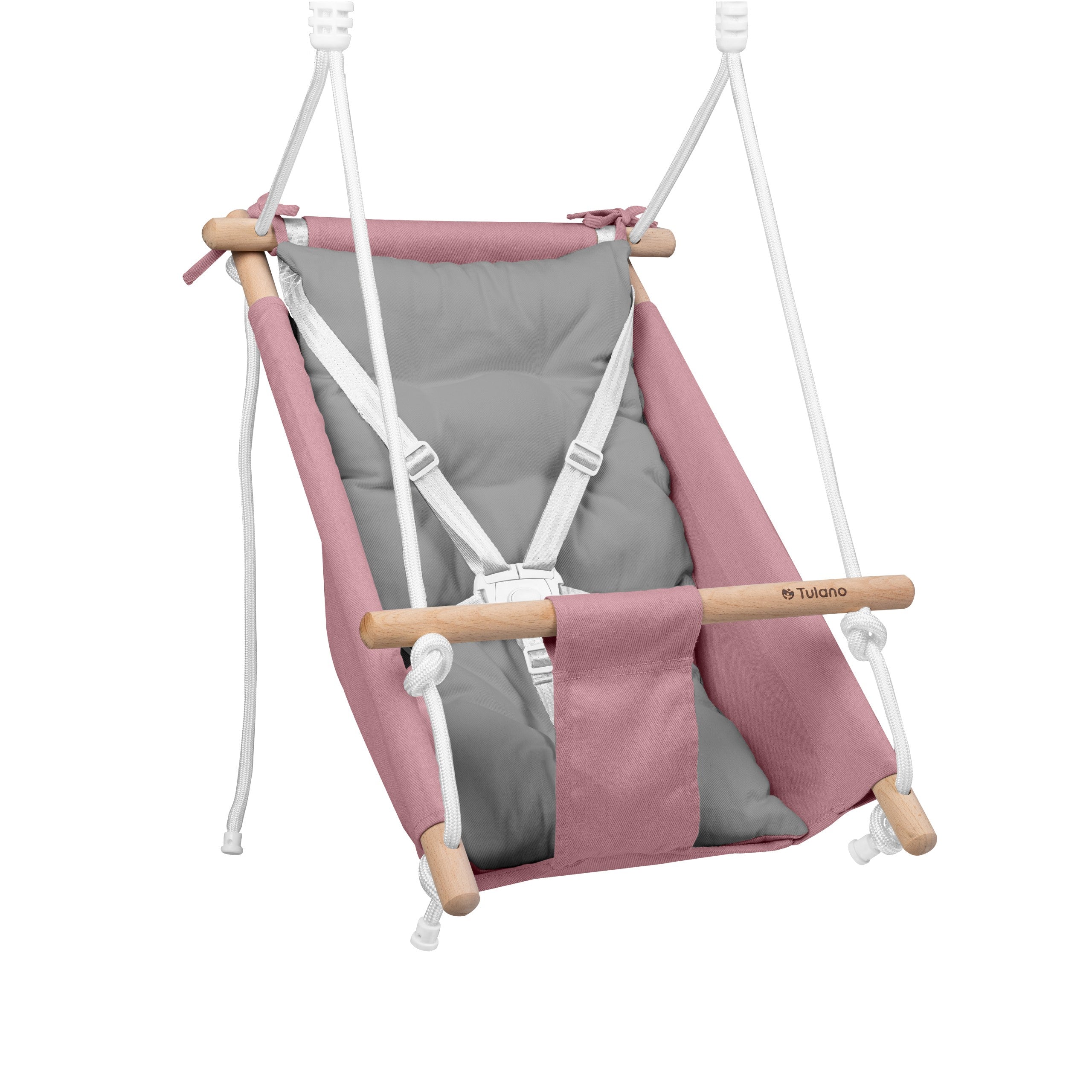 Altalena-dondolo per bambini TULANO Hop 40 Rosa-Grigio