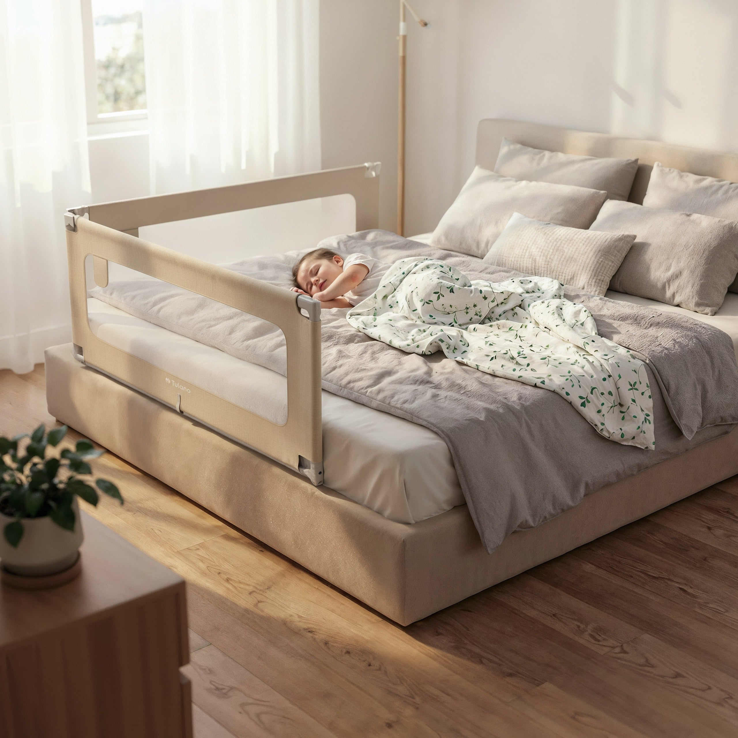 Spondina di sicurezza per letto da 200 cm Tulano Cover 40 Beige
