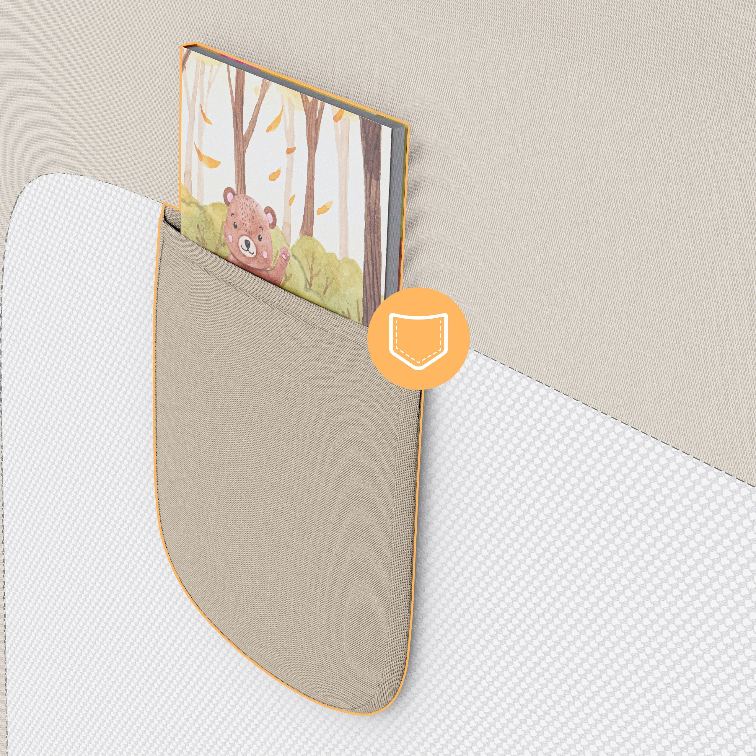 Sponda di protezione per letto da 200 cm Tulano Cover 30 Beige