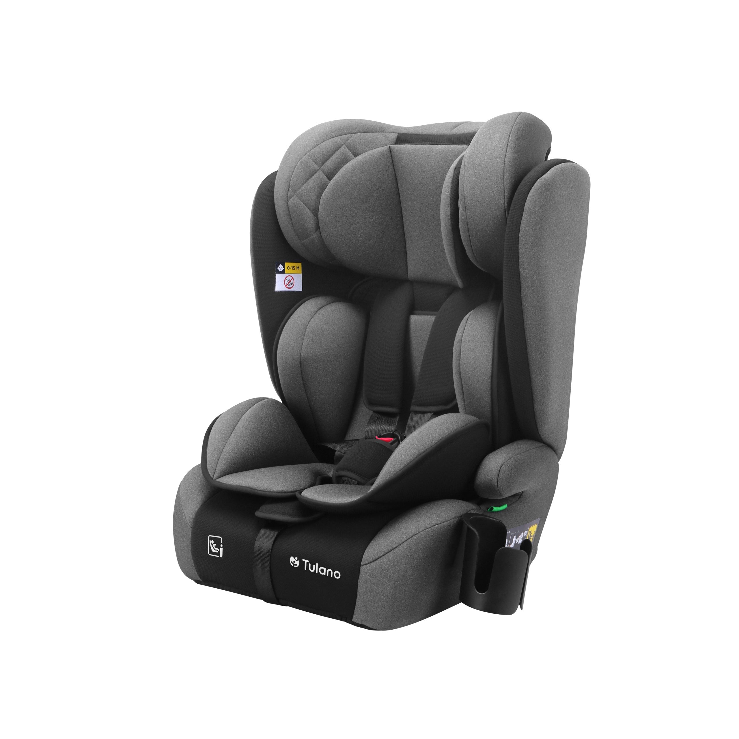 Seggiolino auto Tulano Zooma 25 Grigio - Nero 76-150 cm I-Size