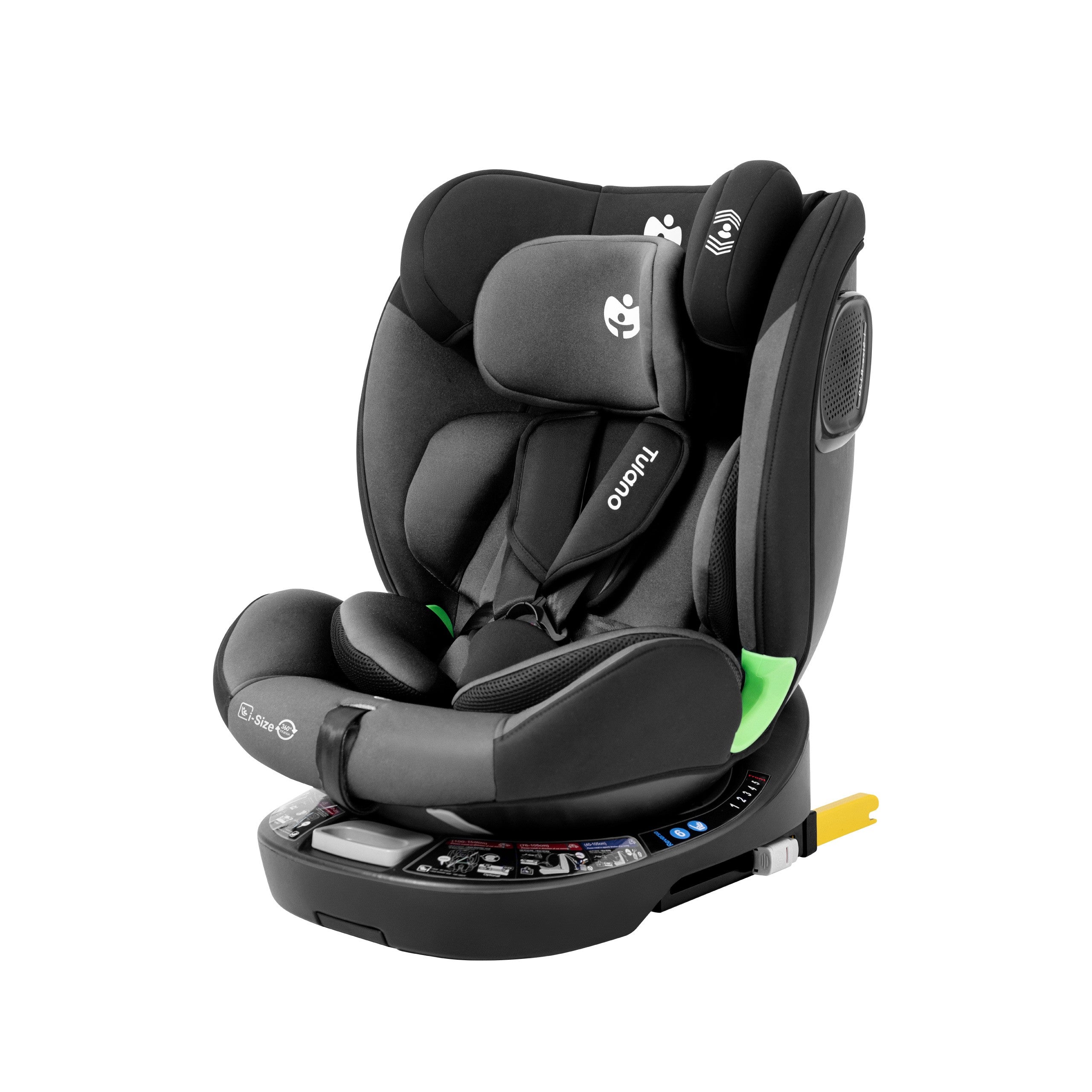 Seggiolino auto girevole Tulano Loom 35 Nero Grigio