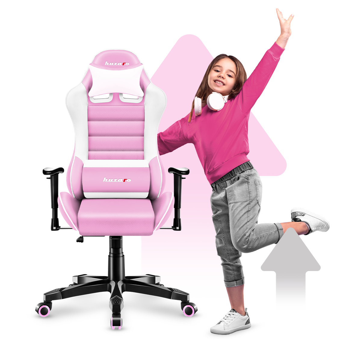OUTLET Poltrona da gaming per bambini HUZARO RANGER 6.0 Rosa