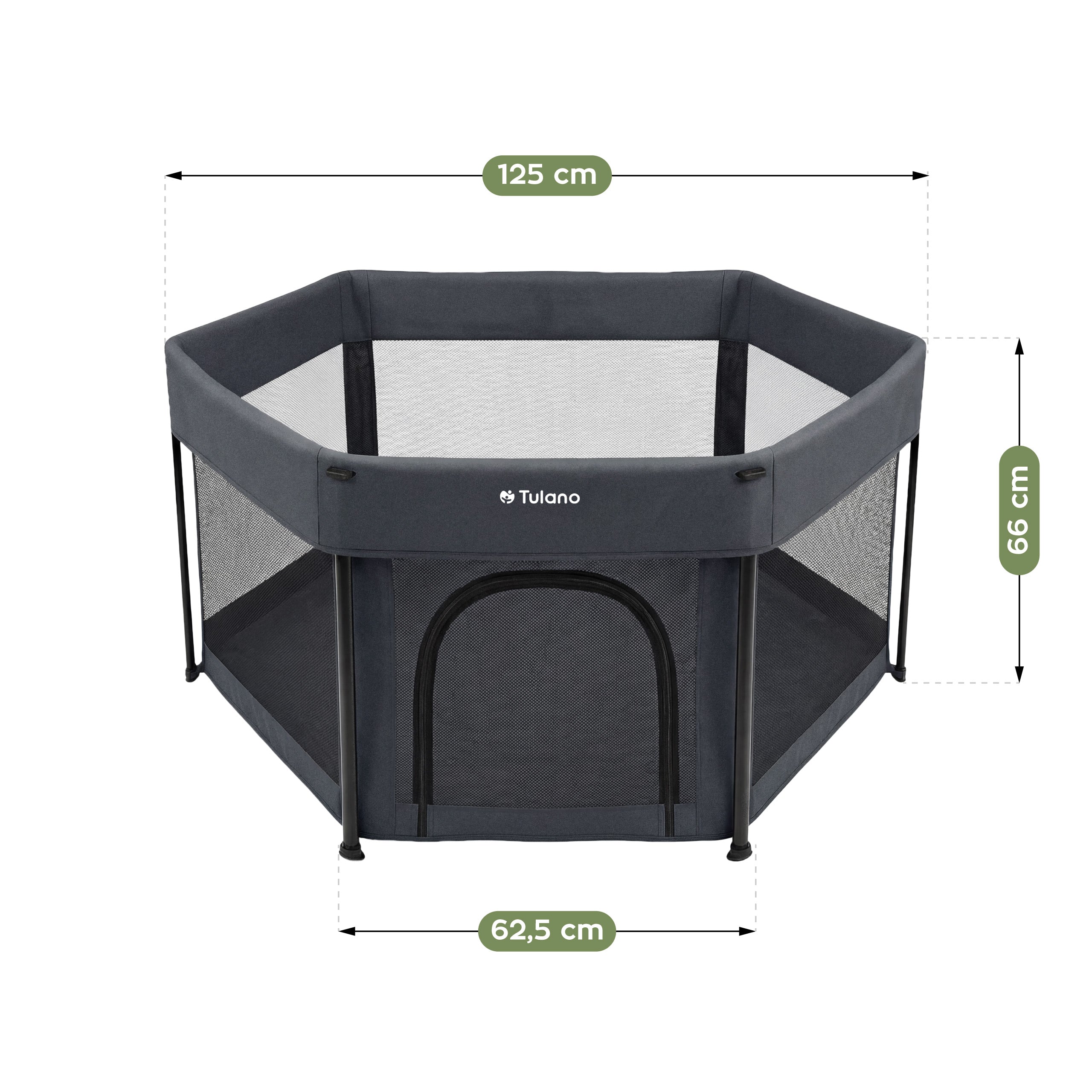 Box pieghevole per bambini Tulano Cozy 30 Graphite