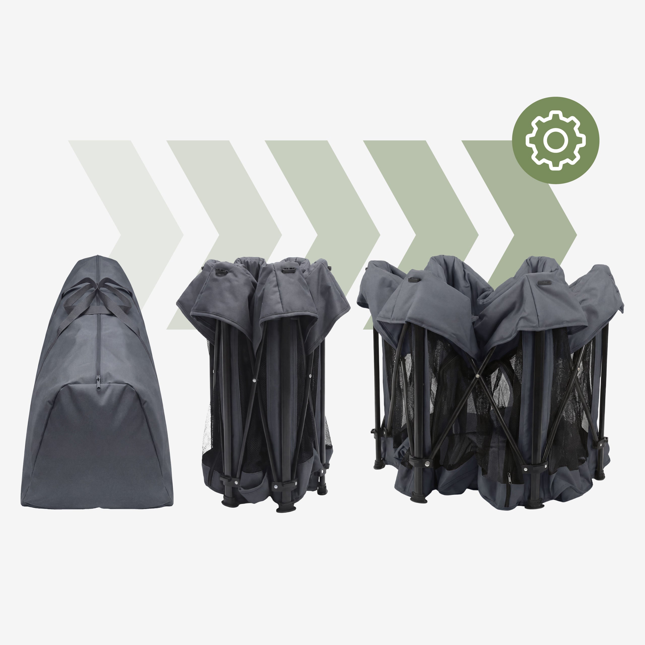 Box pieghevole per bambini Tulano Cozy 30 Graphite