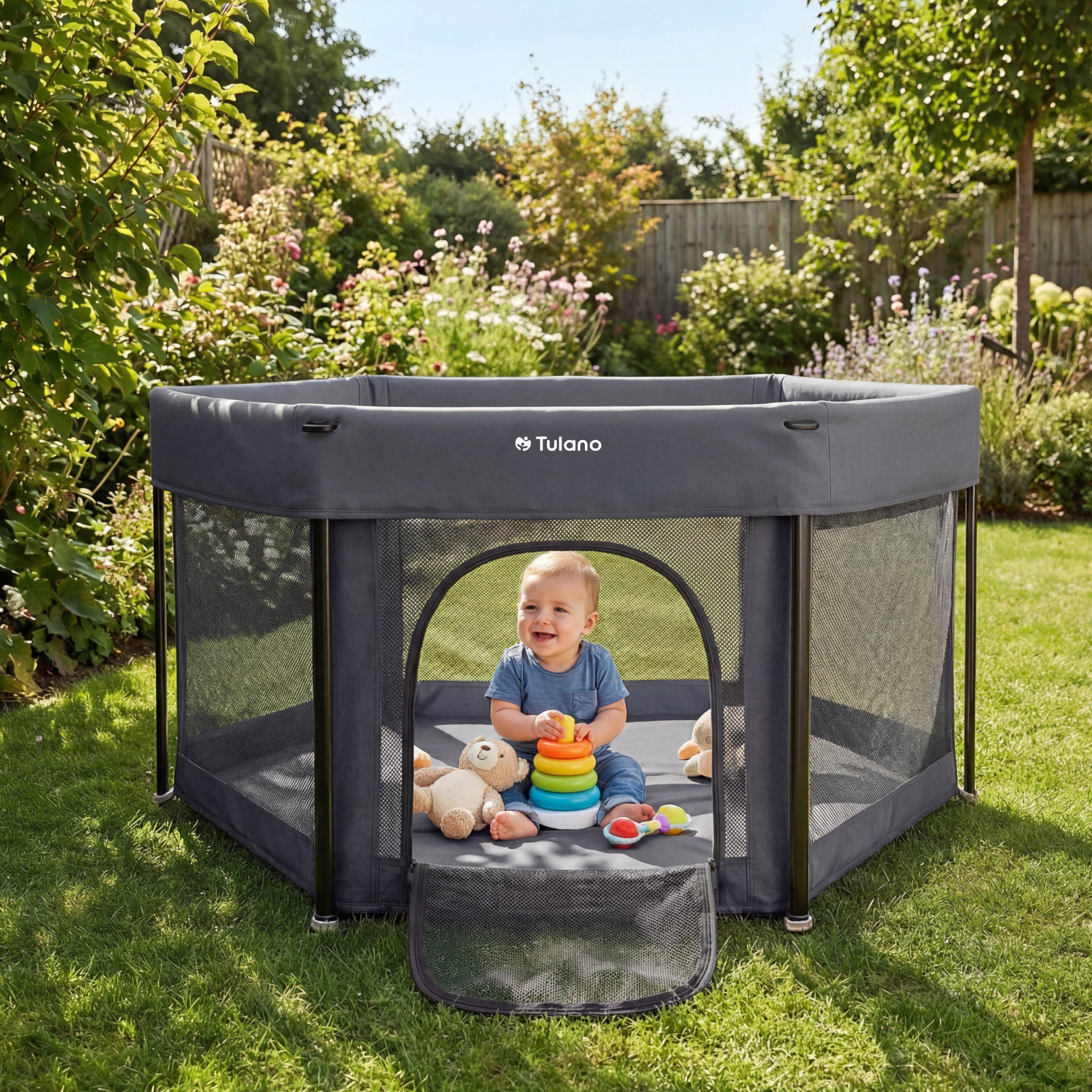 Box pieghevole per bambini Tulano Cozy 30 Graphite