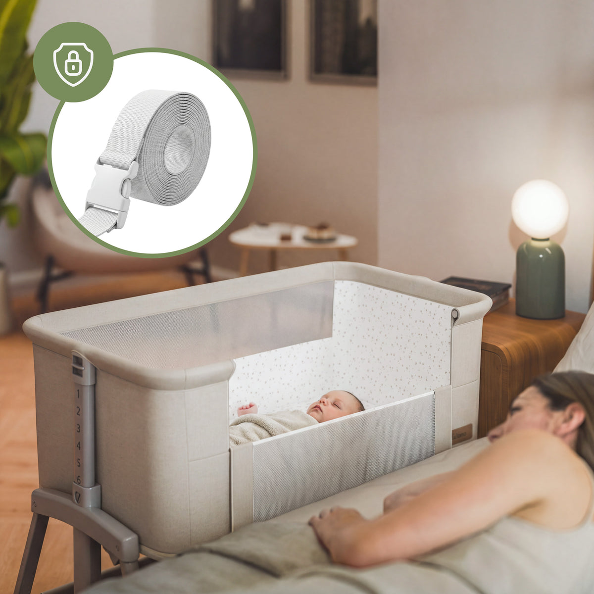 Culla co-sleeping e lettino da viaggio 4in1 Tulano Dream 55 Beige