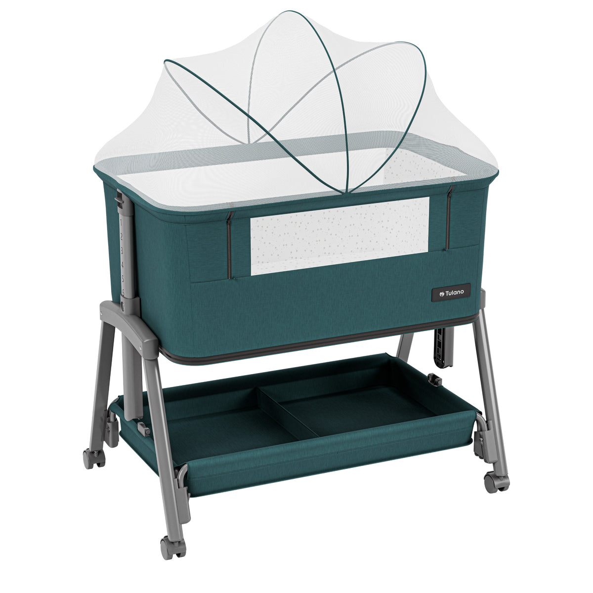 Culla co-sleeping e lettino da viaggio 4in1 Tulano Dream 55 Green