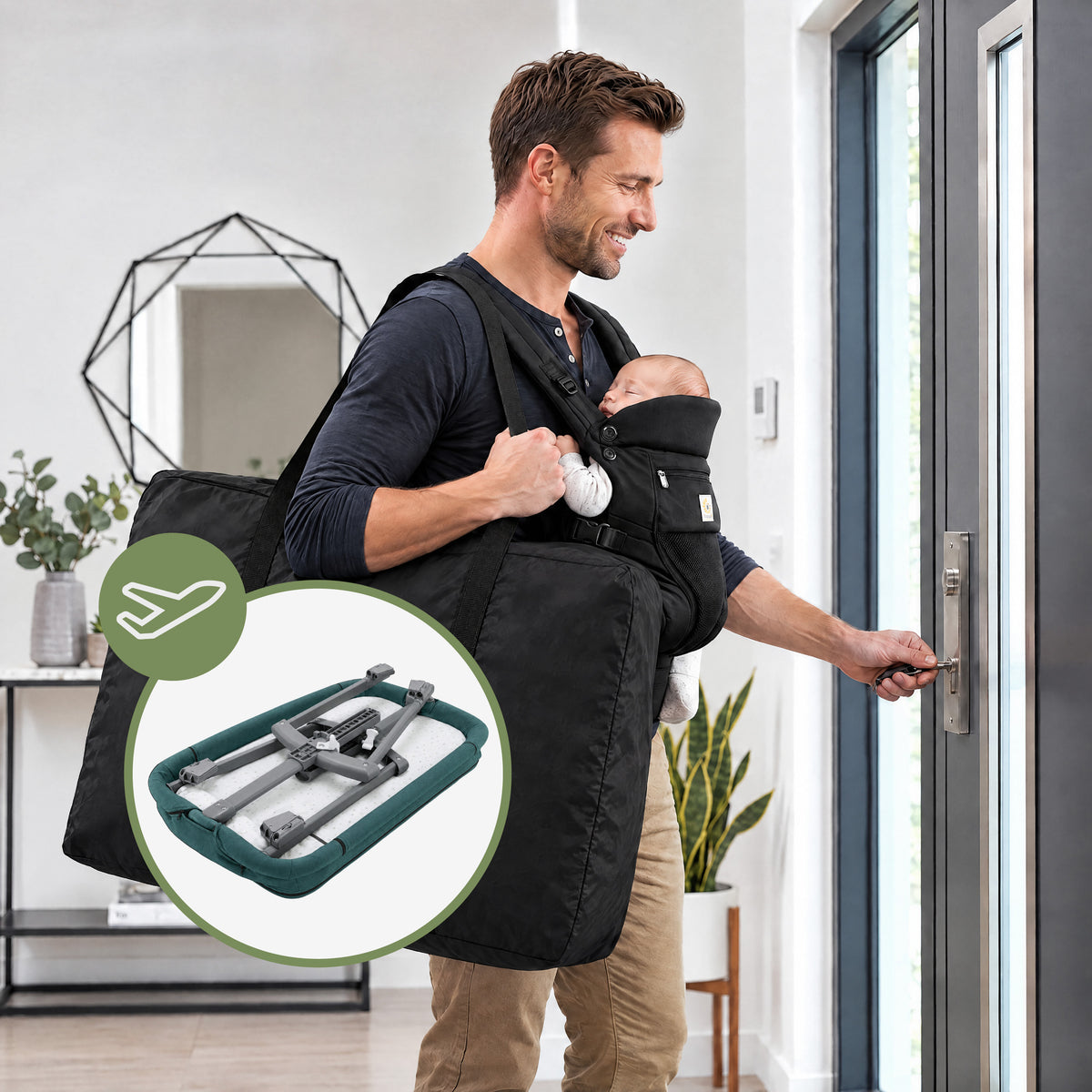 Culla co-sleeping e lettino da viaggio 4in1 Tulano Dream 55 Green