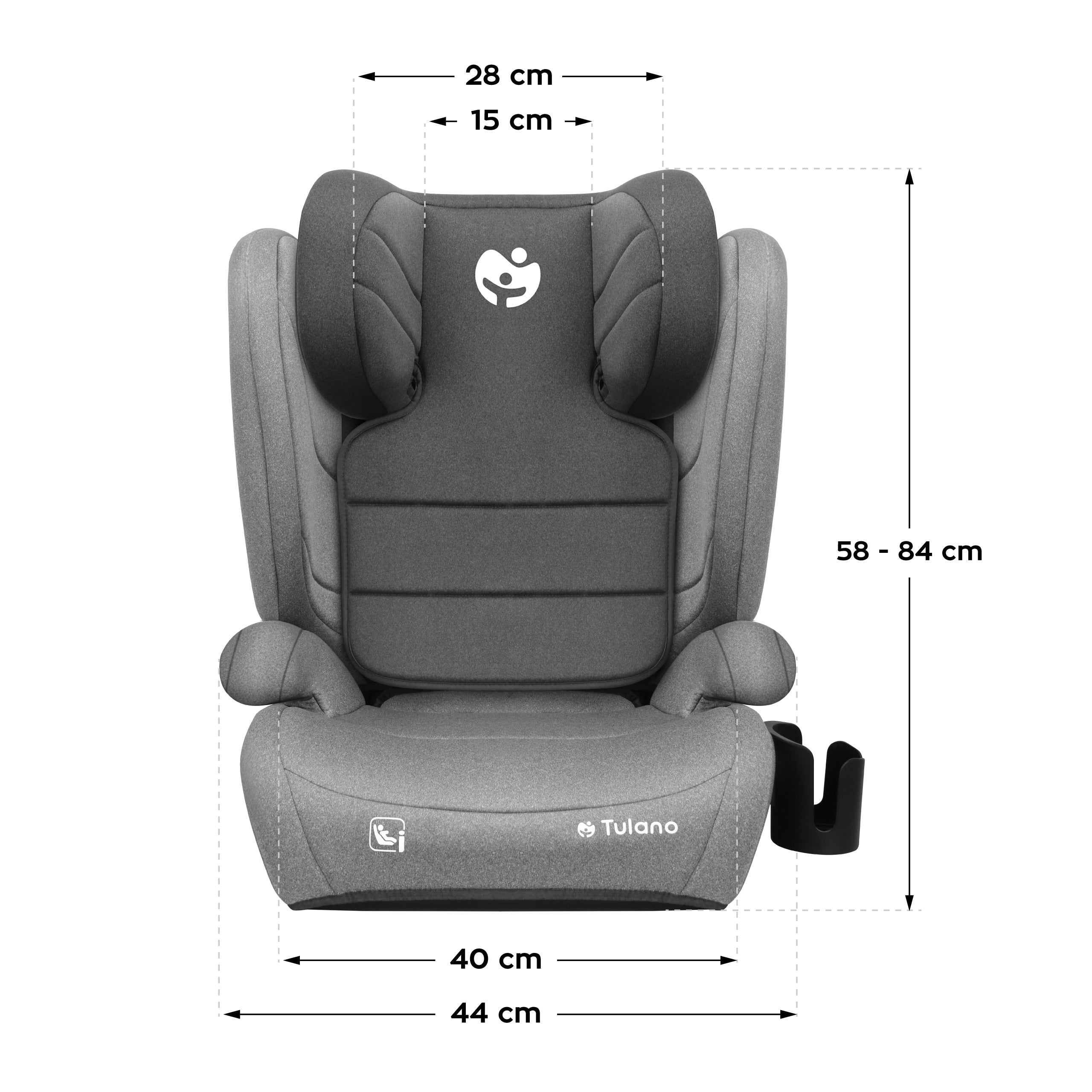 Seggiolino auto Tulano Joy 35 Grey ISOFIX 100-150 cm I-Size