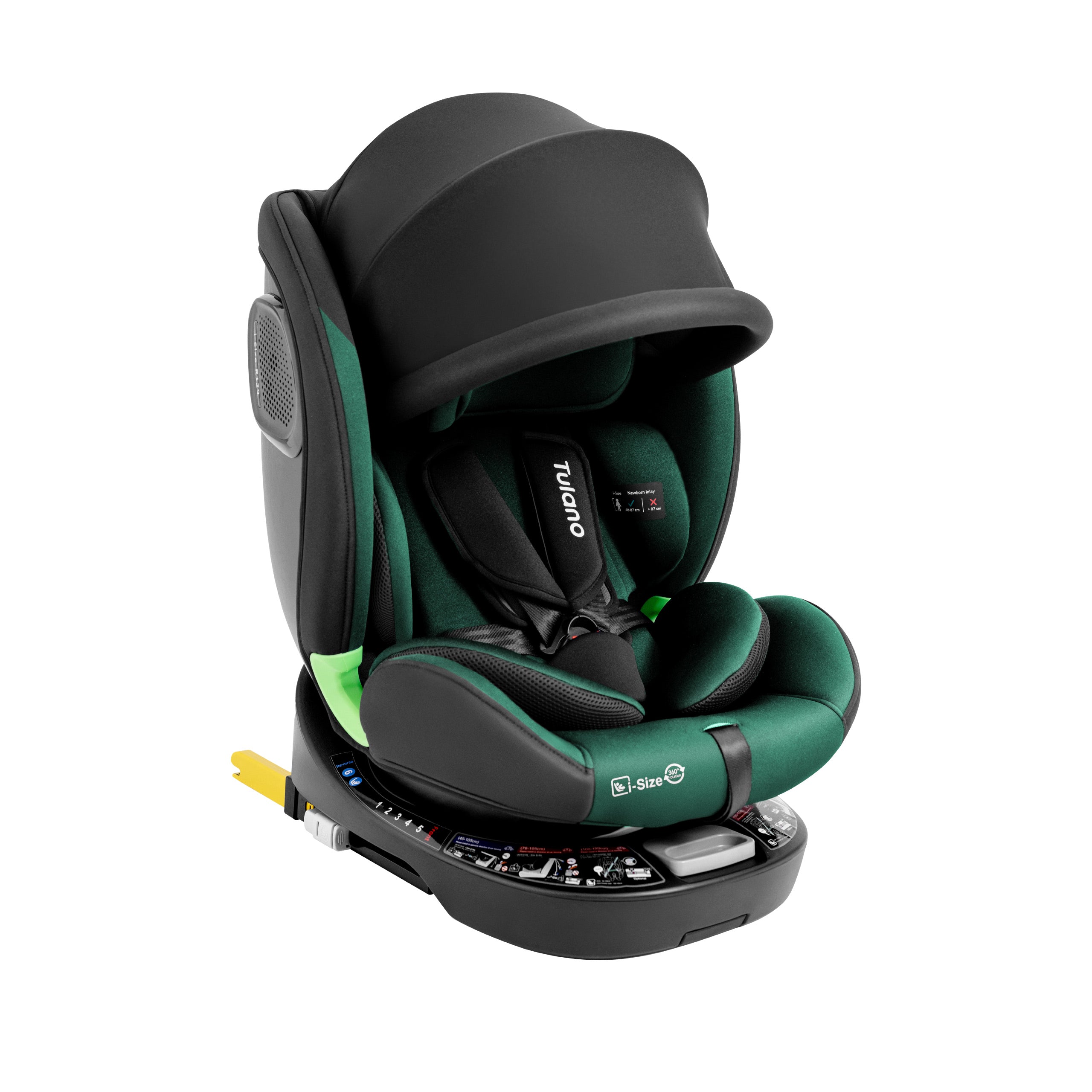 Seggiolino auto girevole Tulano Loom 35 Nero Verde