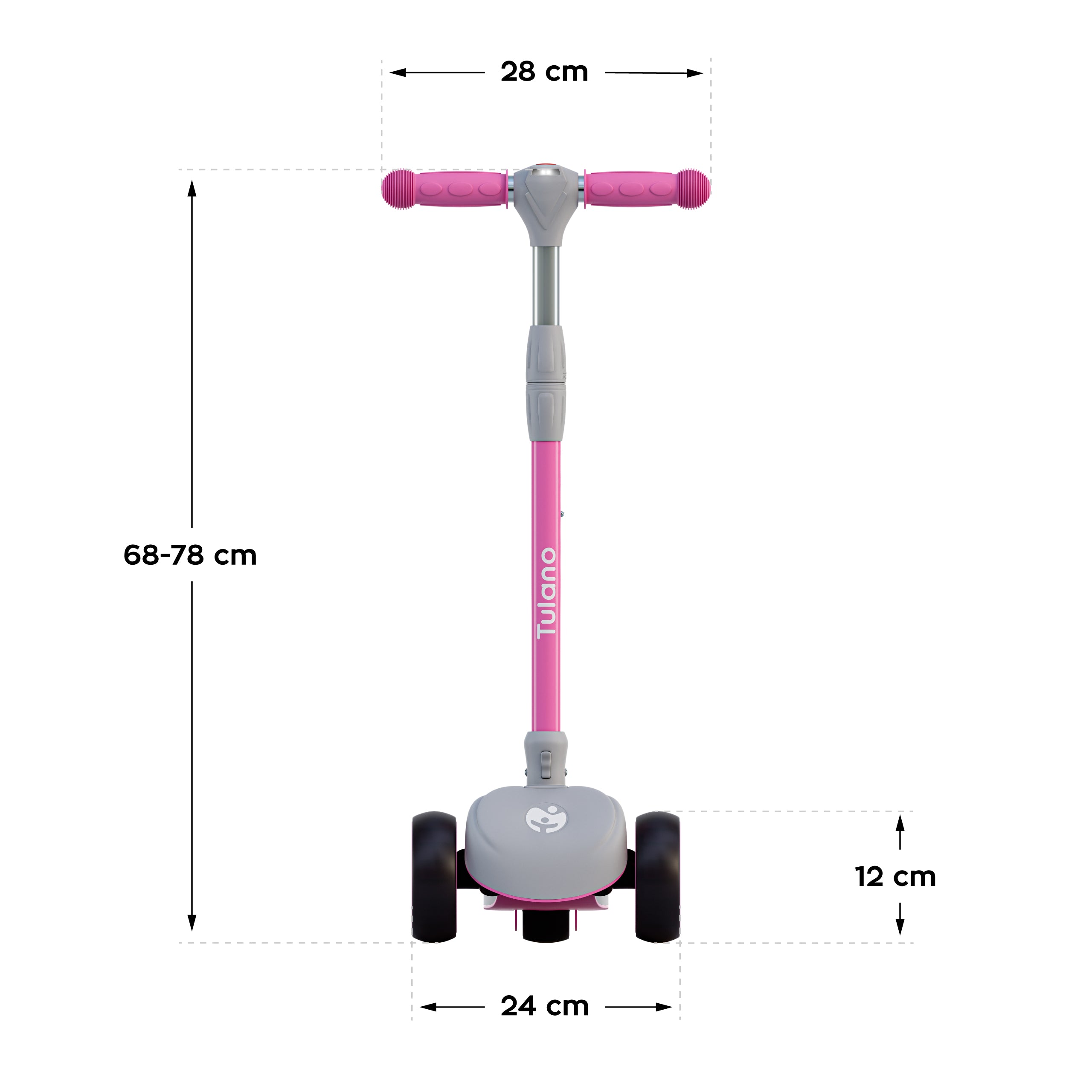 Monopattino a bilanciamento per bambini LED Rookie 15 Pink