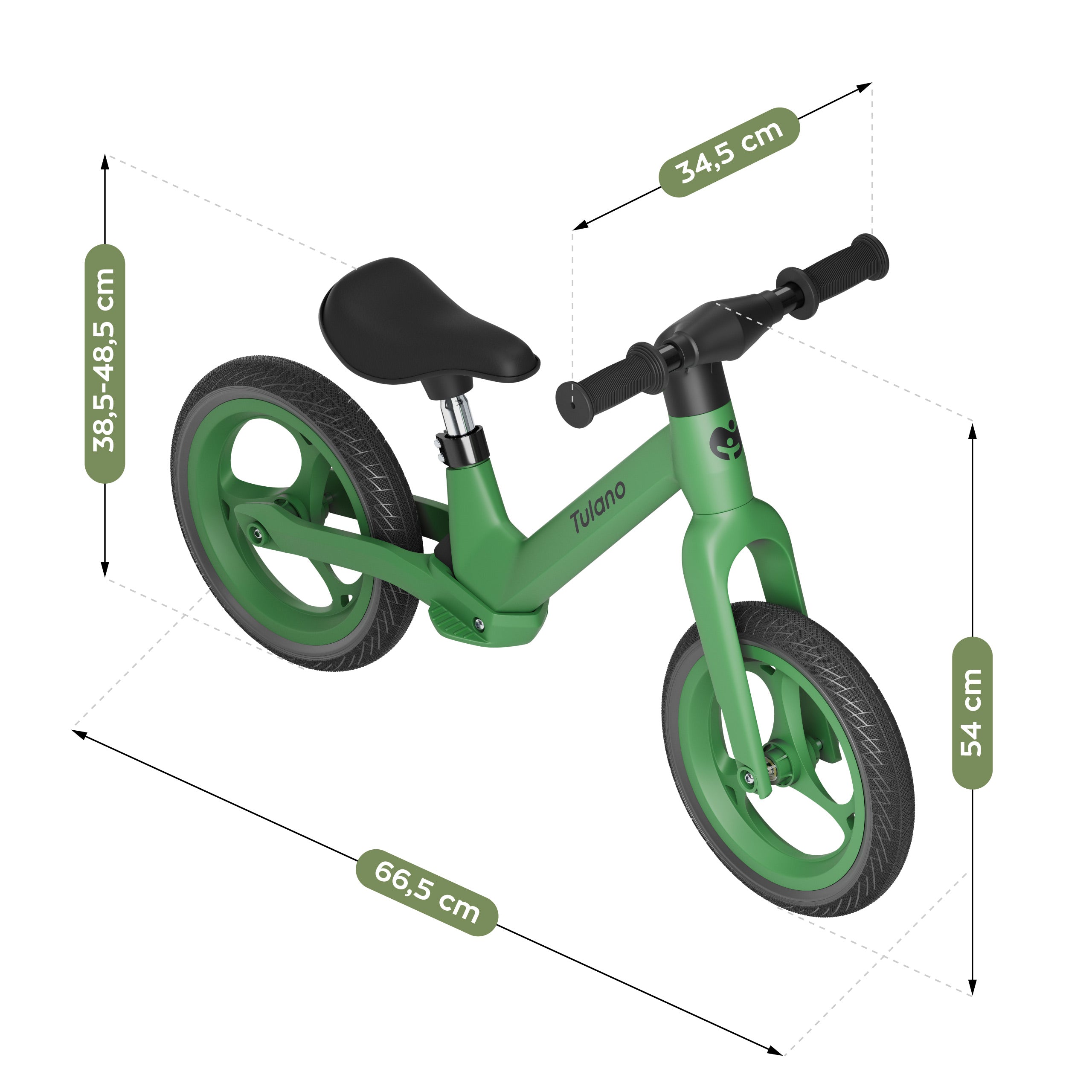 Bicicletta senza pedali Tulano Route 45 Green