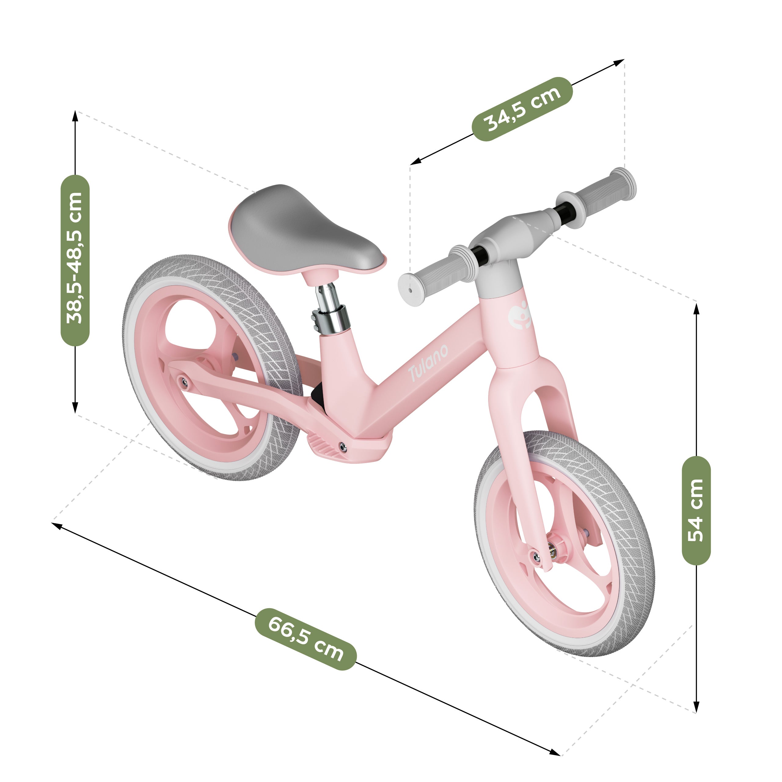 Bicicletta senza pedali Tulano Route 45 Pink