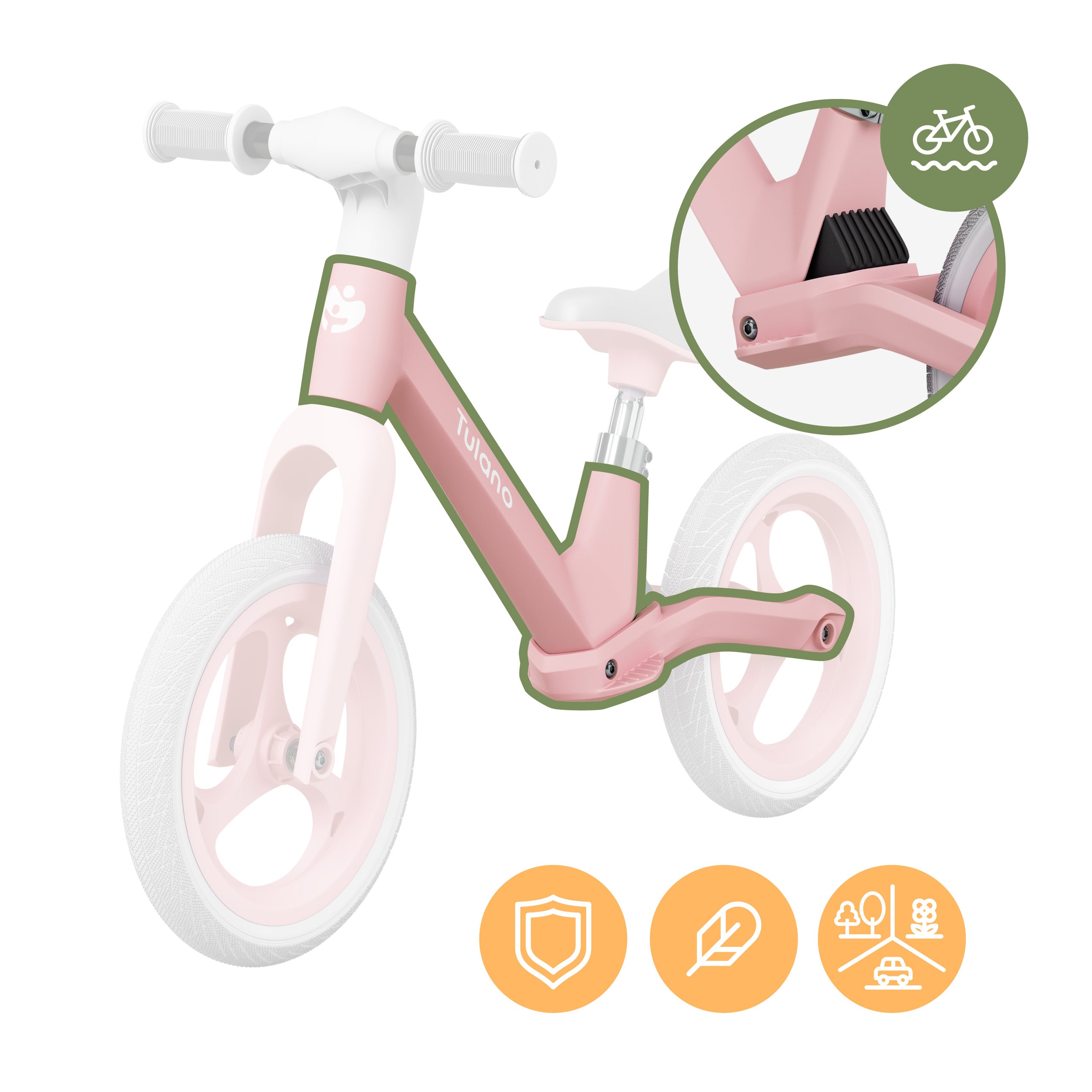 Bicicletta senza pedali Tulano Route 45 Pink