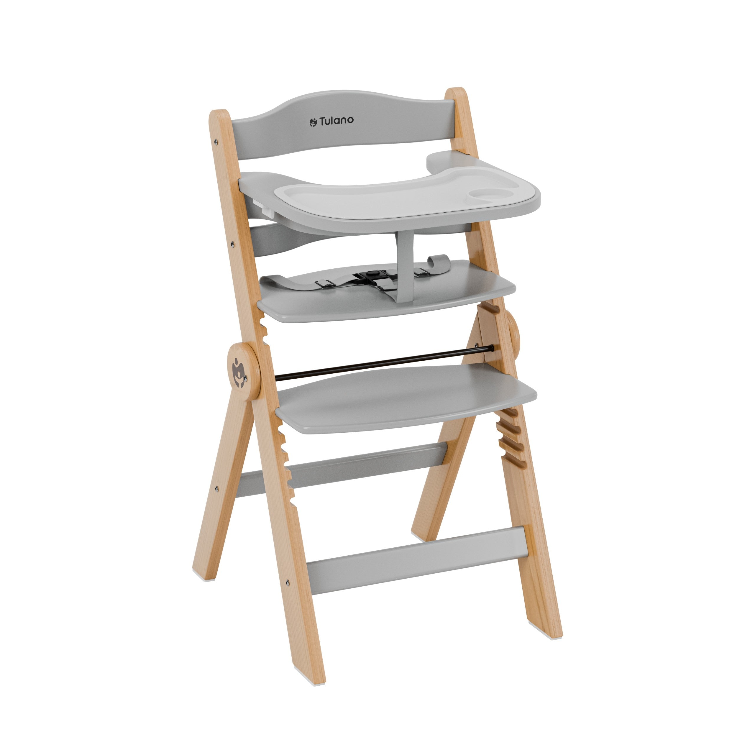 Seggiolone in legno Tulano Morsel 45 Natural-Grey