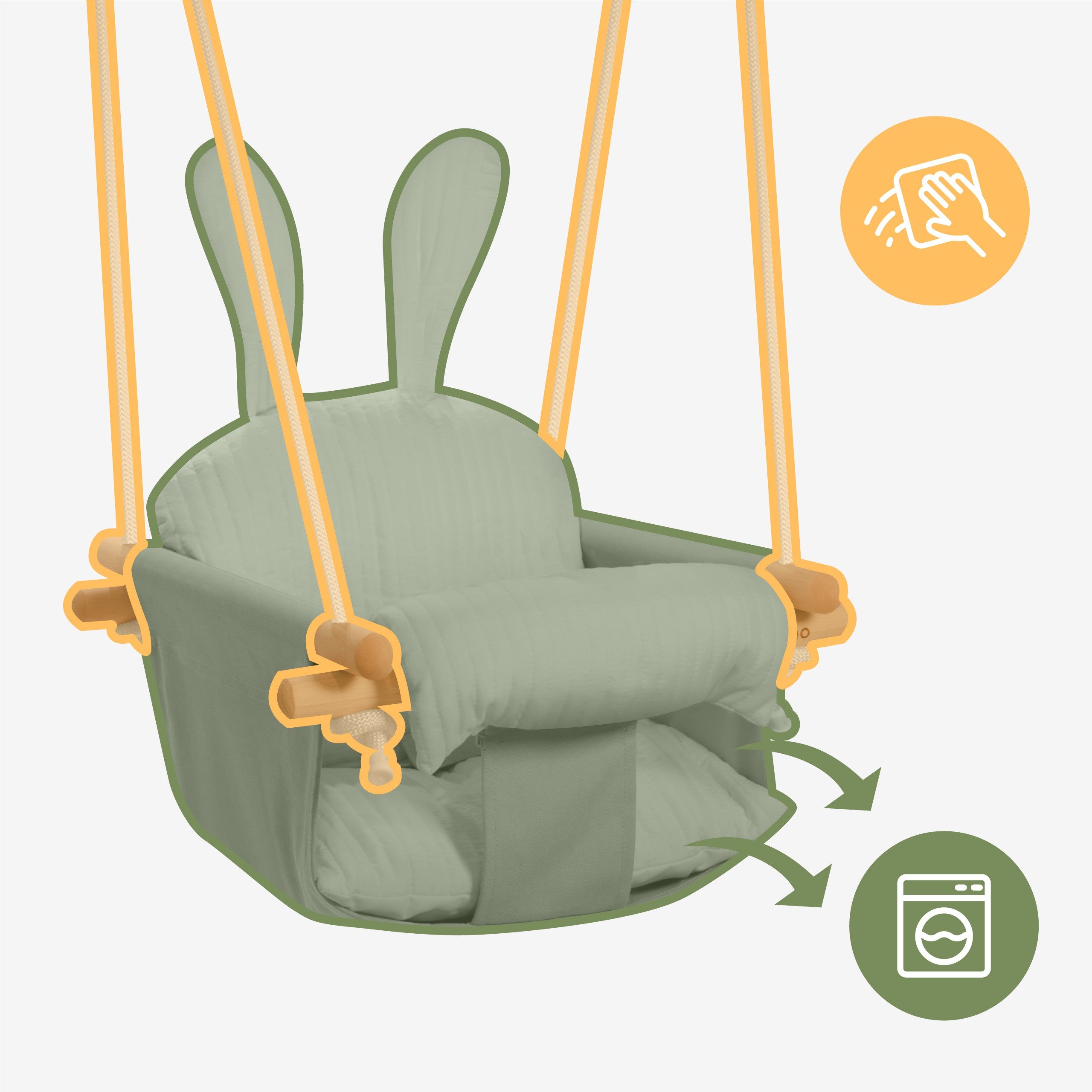 Altalena per bambini Tulano Hop 33 Grey