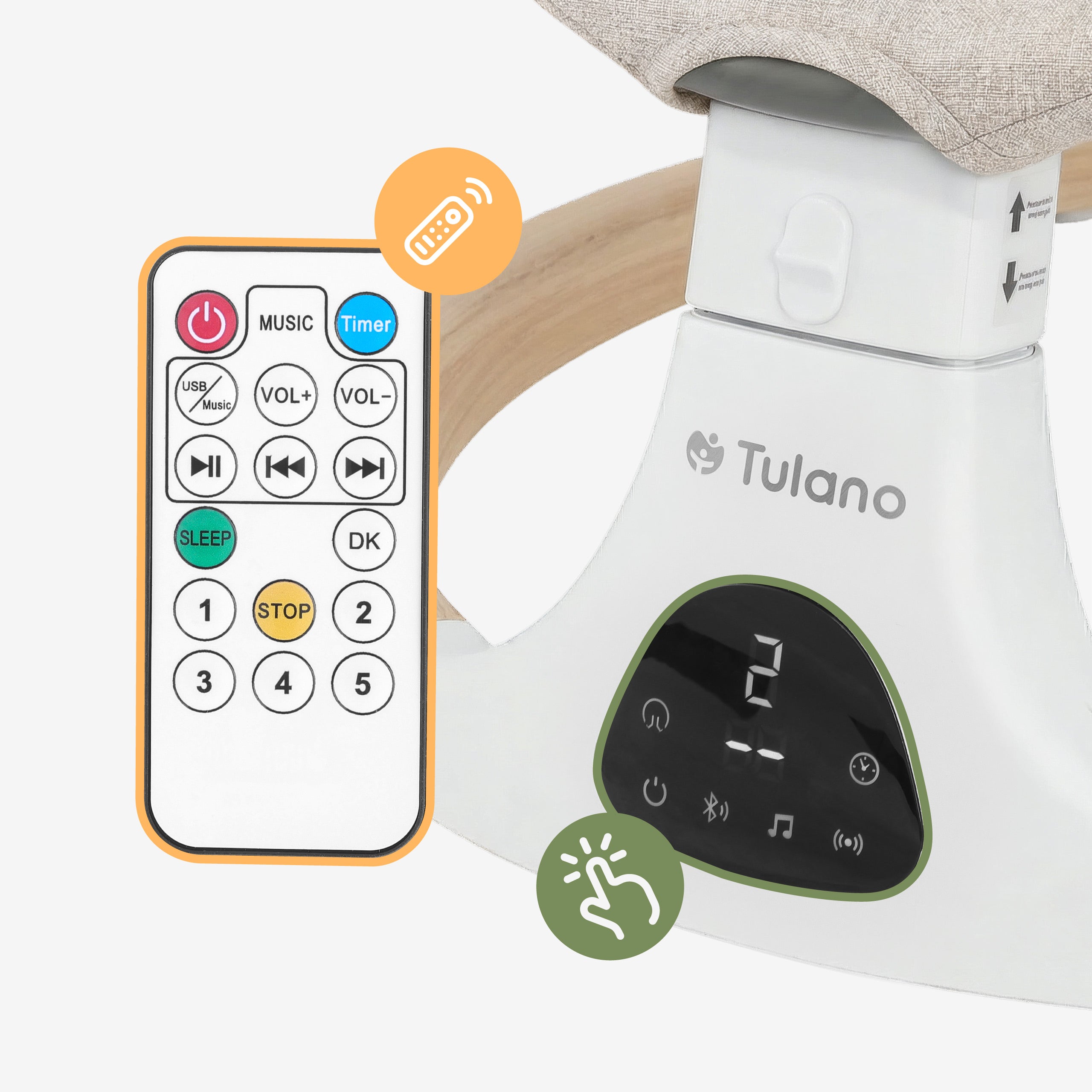 Comandi touch e telecomando: il massimo della comodità per i genitori