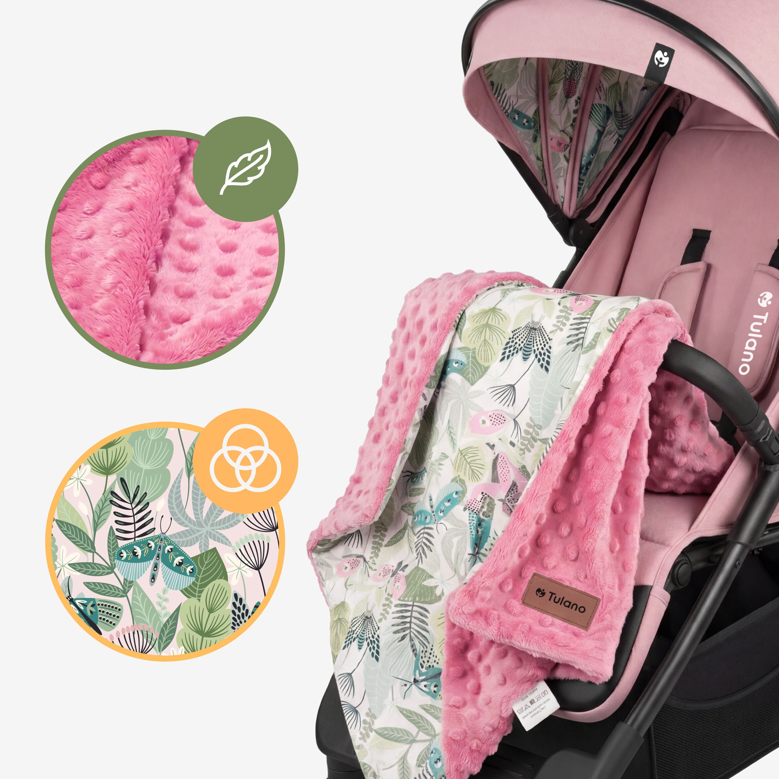 Passeggino con copertina Tulano Avignon 35 Pink