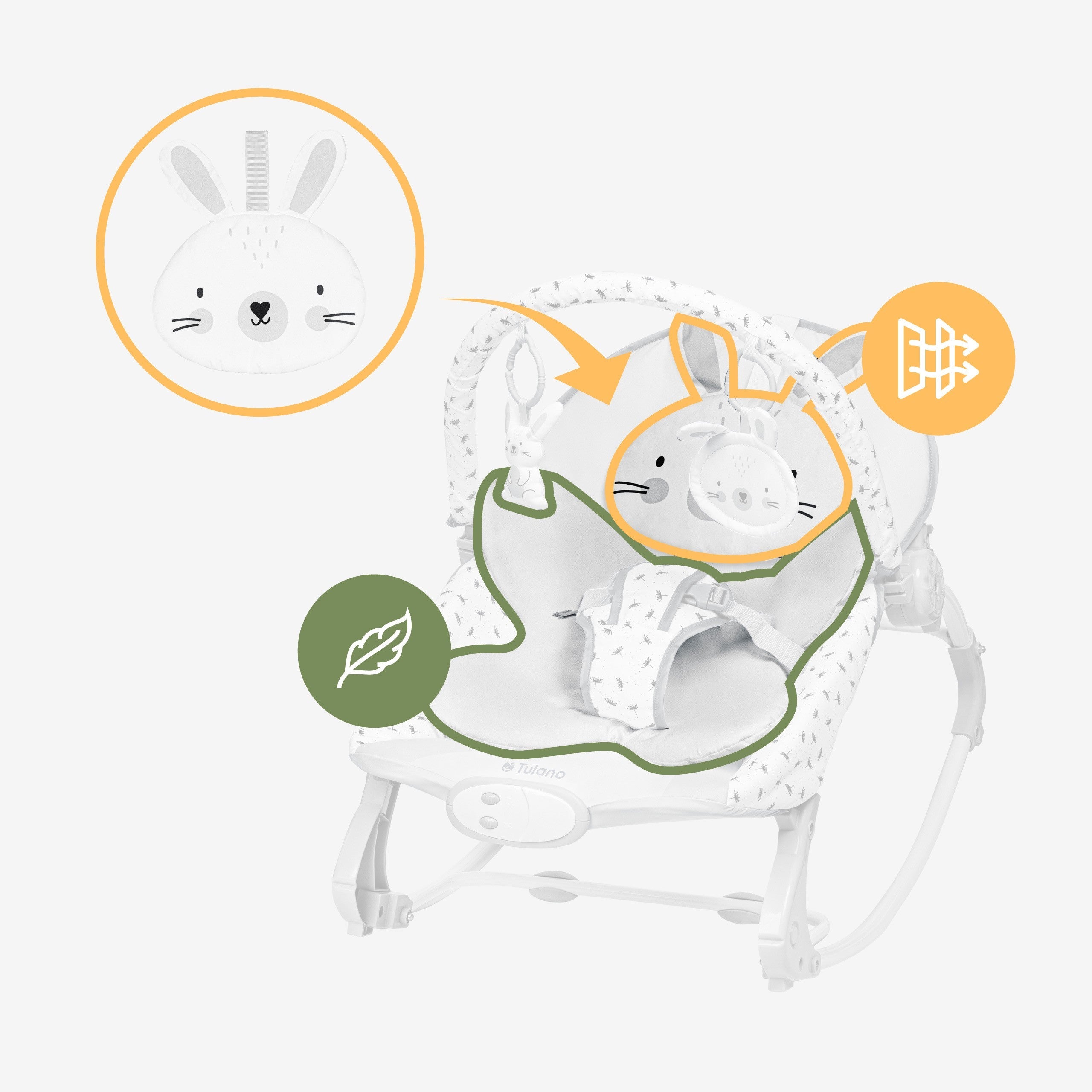 OUTLET Sdraietta a dondolo Tulano Cloe 35 Rabbit