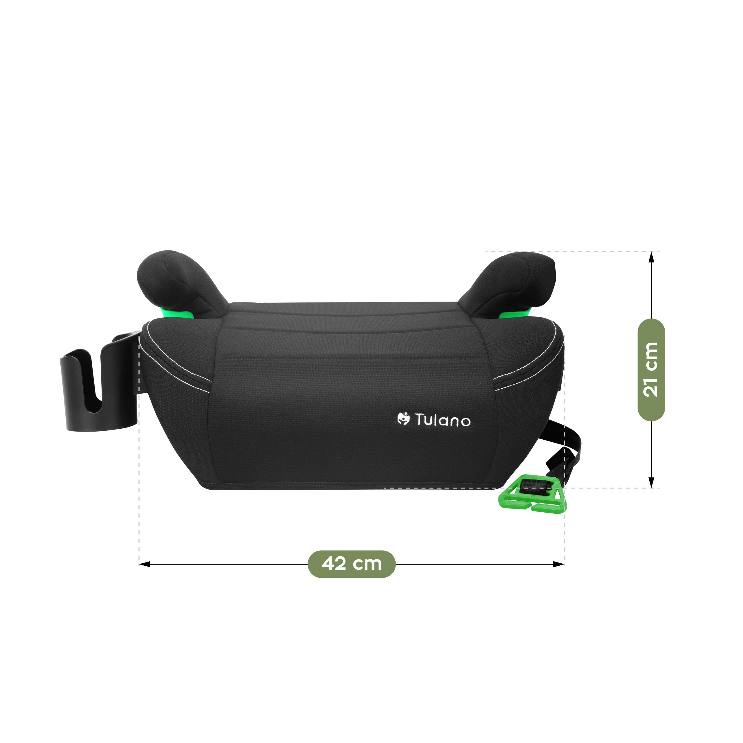 Seggiolino auto con base Tulano Cabby 25 Black 125-150 cm I-Size