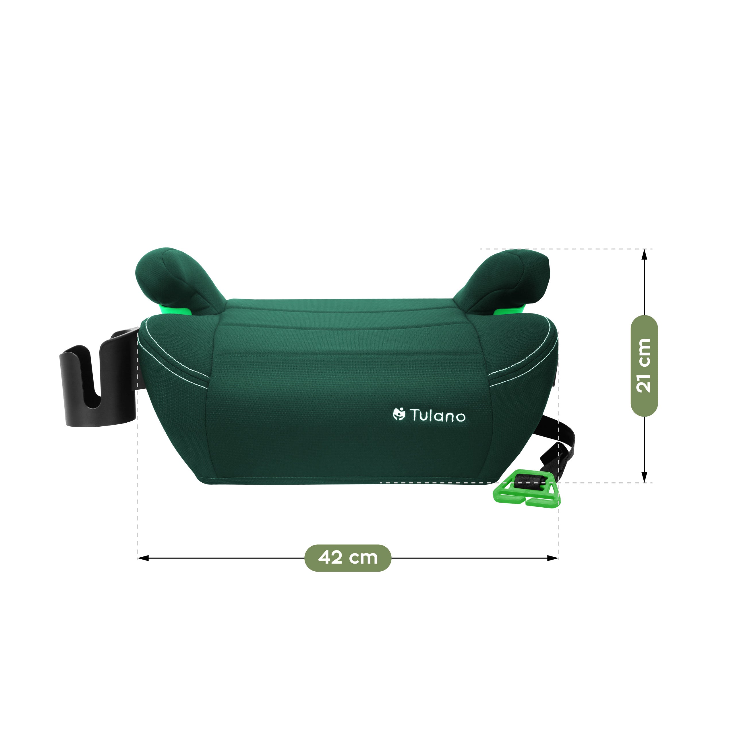 Seggiolino auto con base Tulano Cabby 25 Green 125-150 cm I-Size