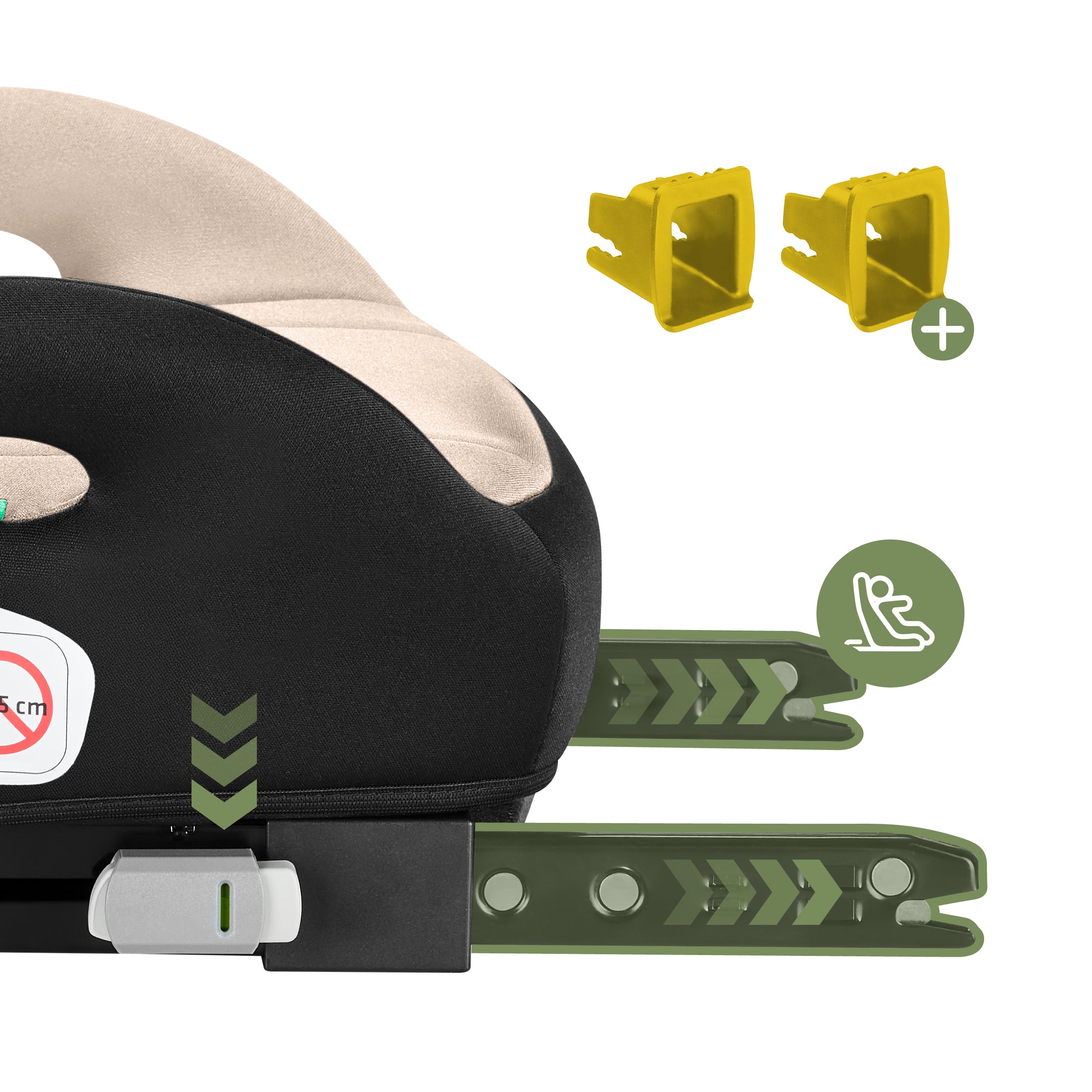 Seggiolino auto con base Tulano Cabby 30 Beige-Nero