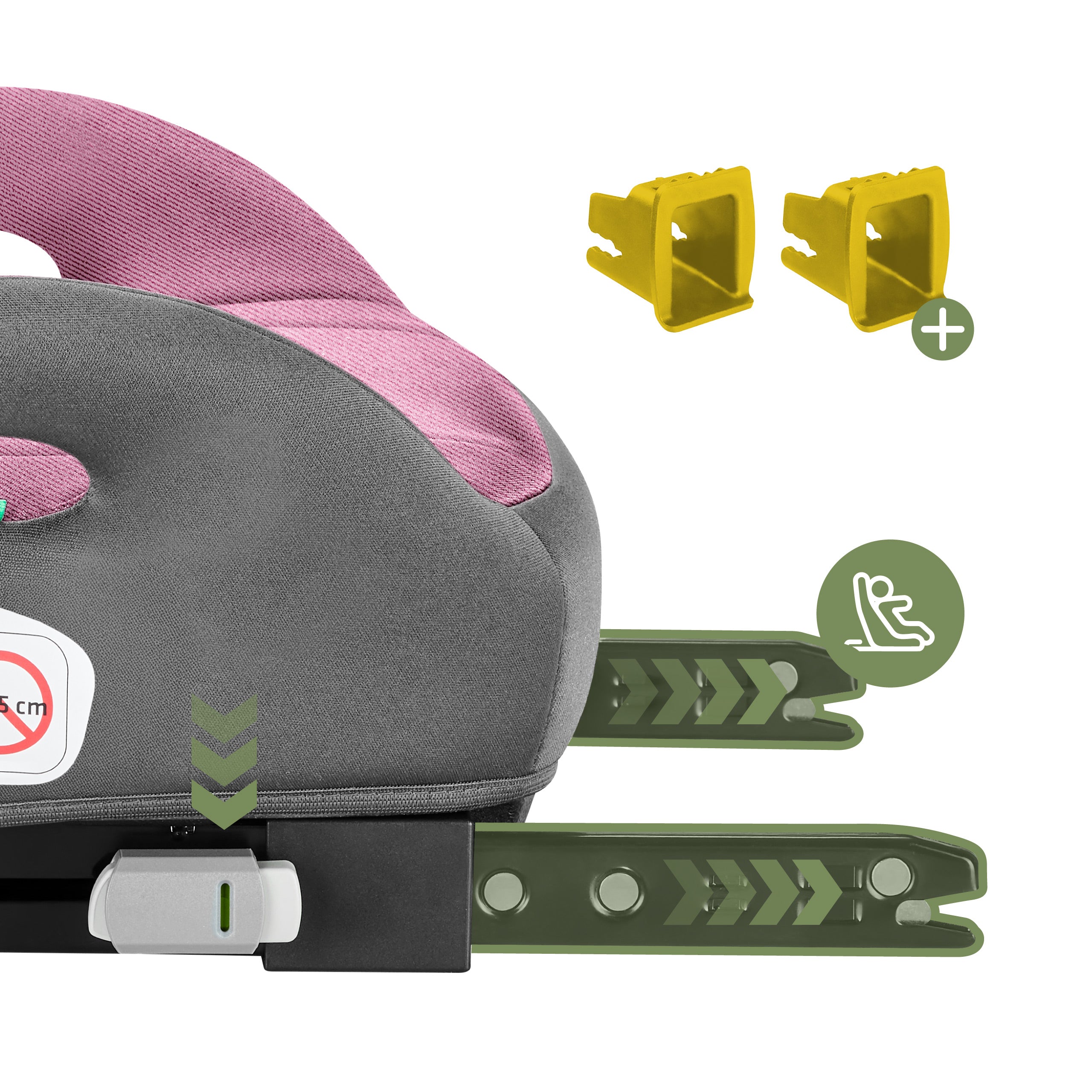Seggiolino auto con base Tulano Cabby 30 Rosa-Grigio