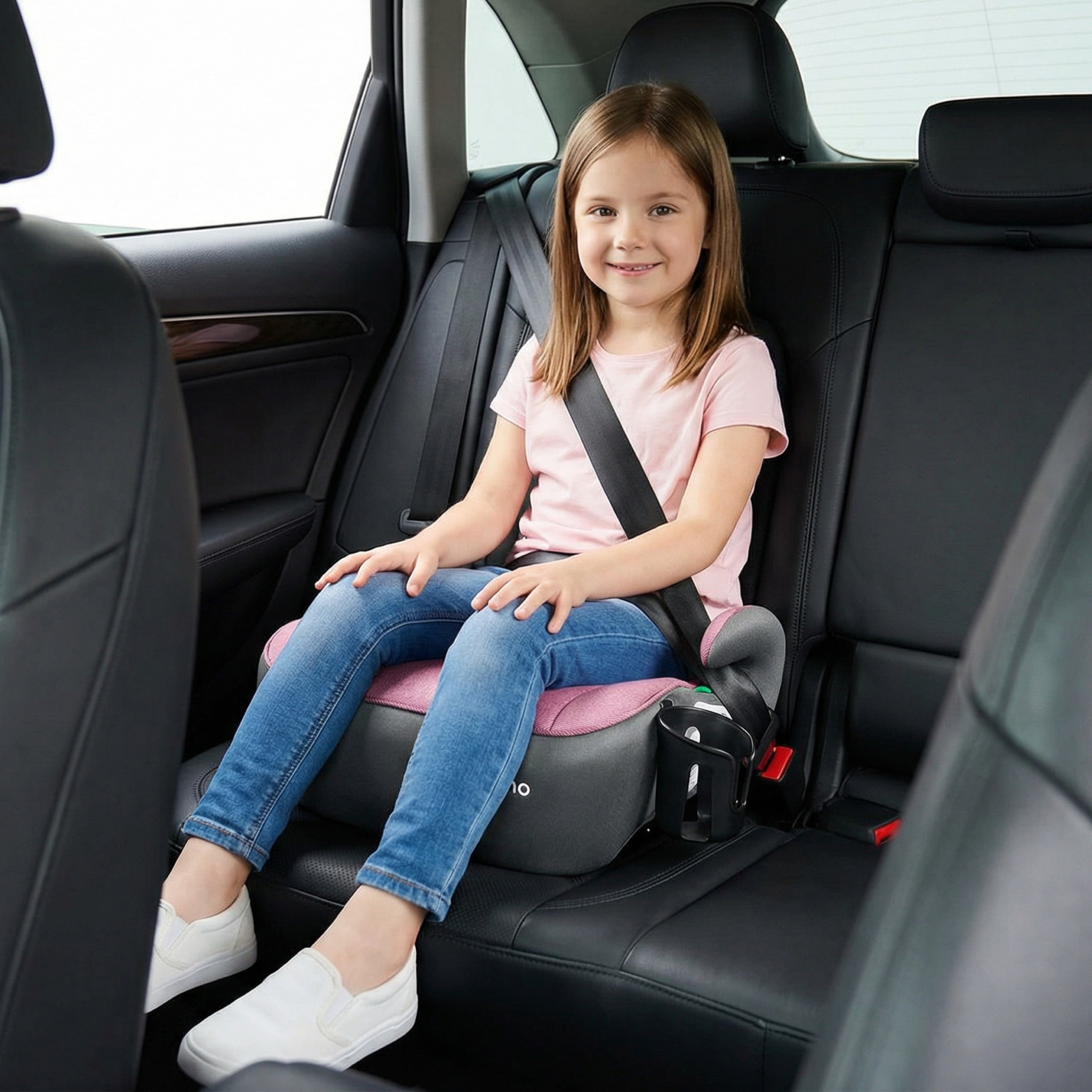 Seggiolino auto con base Tulano Cabby 30 Rosa-Grigio